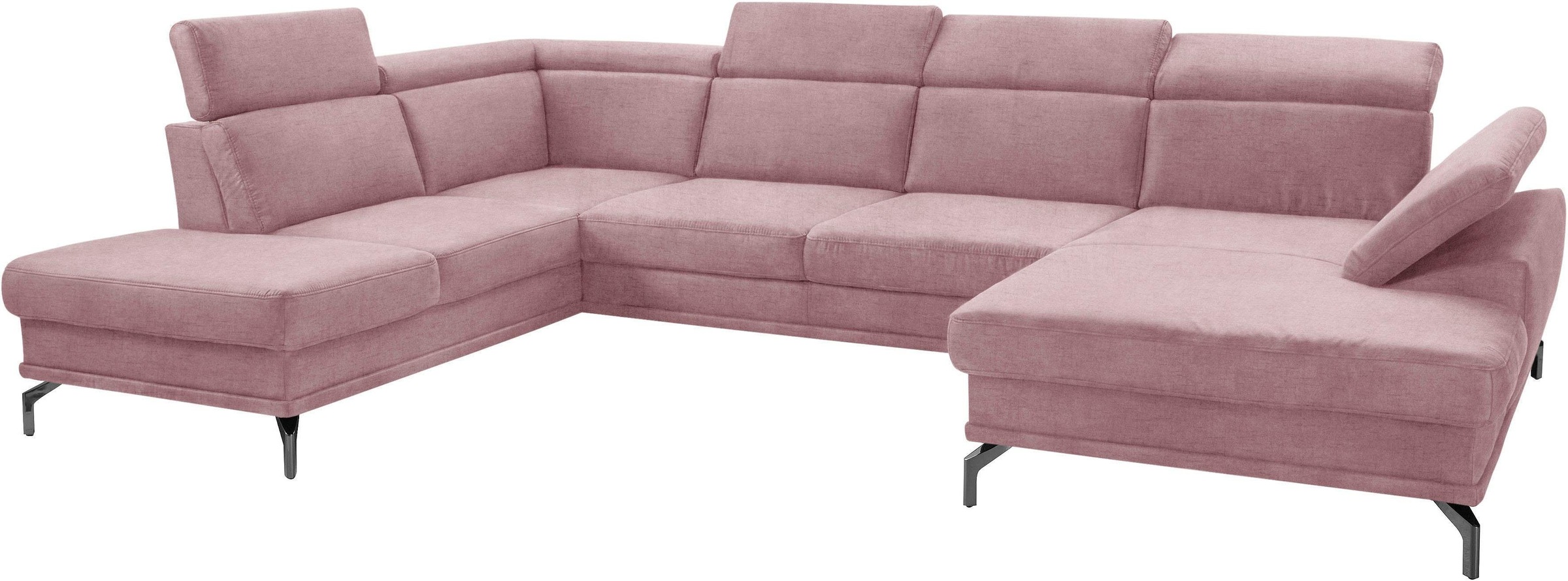 sit&more Wohnlandschaft »Scorpio U-Form«, inklusive Sitztiefenverstellung, mit Kopf- und Armteilverstellung