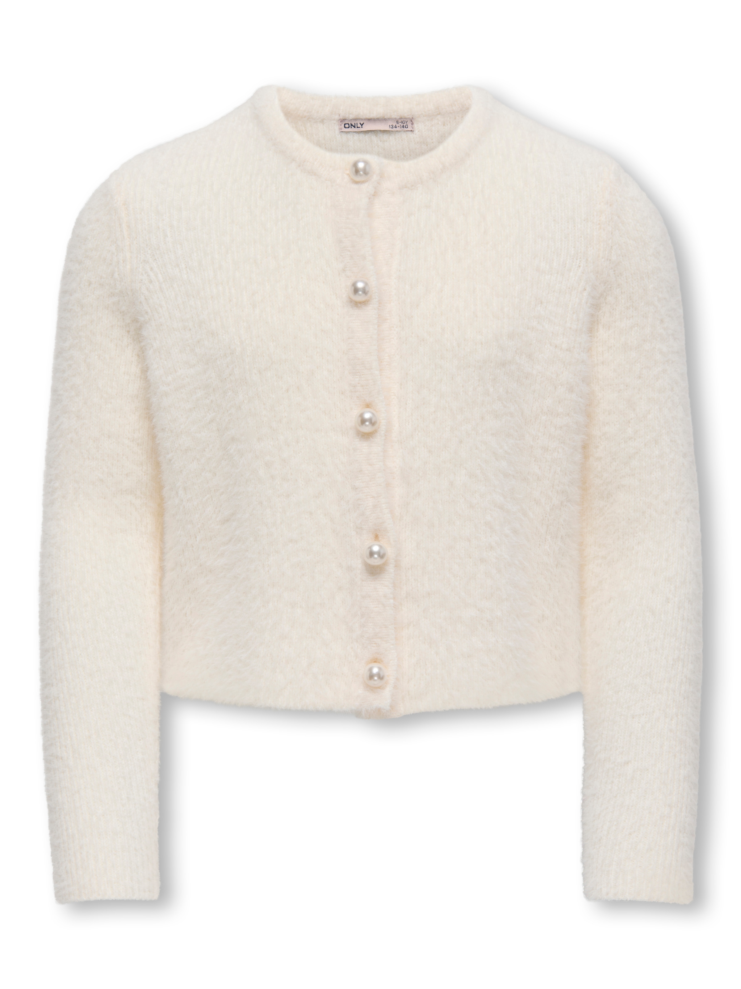 KIDS ONLY Veste en tricot »KOGPIUMO PETRA PEARL O-NECK CAR KNT NOOS« mit Zierperlenknöpfen