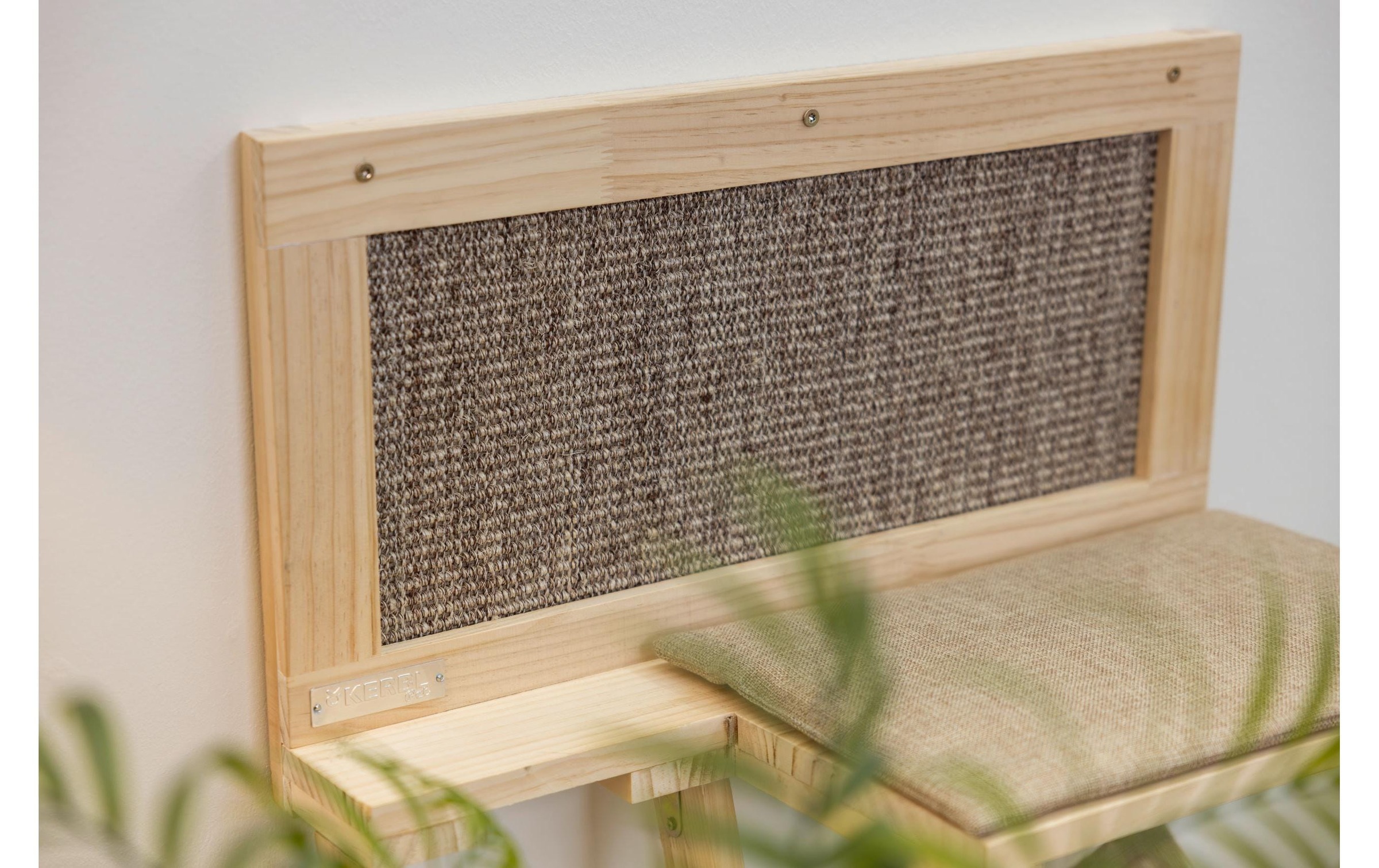 Kerbl Chaise longue pour chats »Timber 58 x 32 x 89 cm« Katzenliegebrett zur Wandmontage