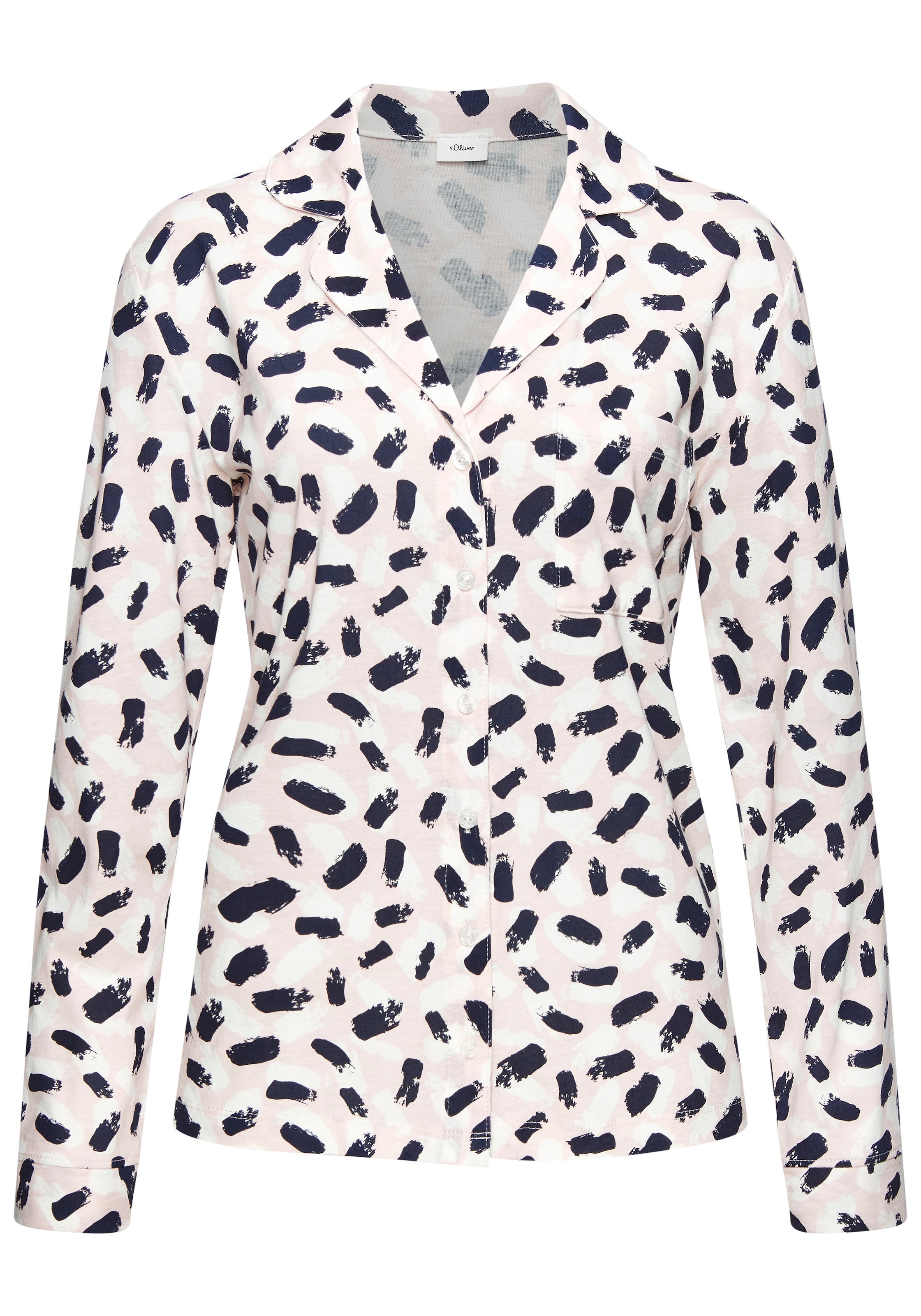 s.Oliver Haut de pyjama mit schönem Alloverdruck