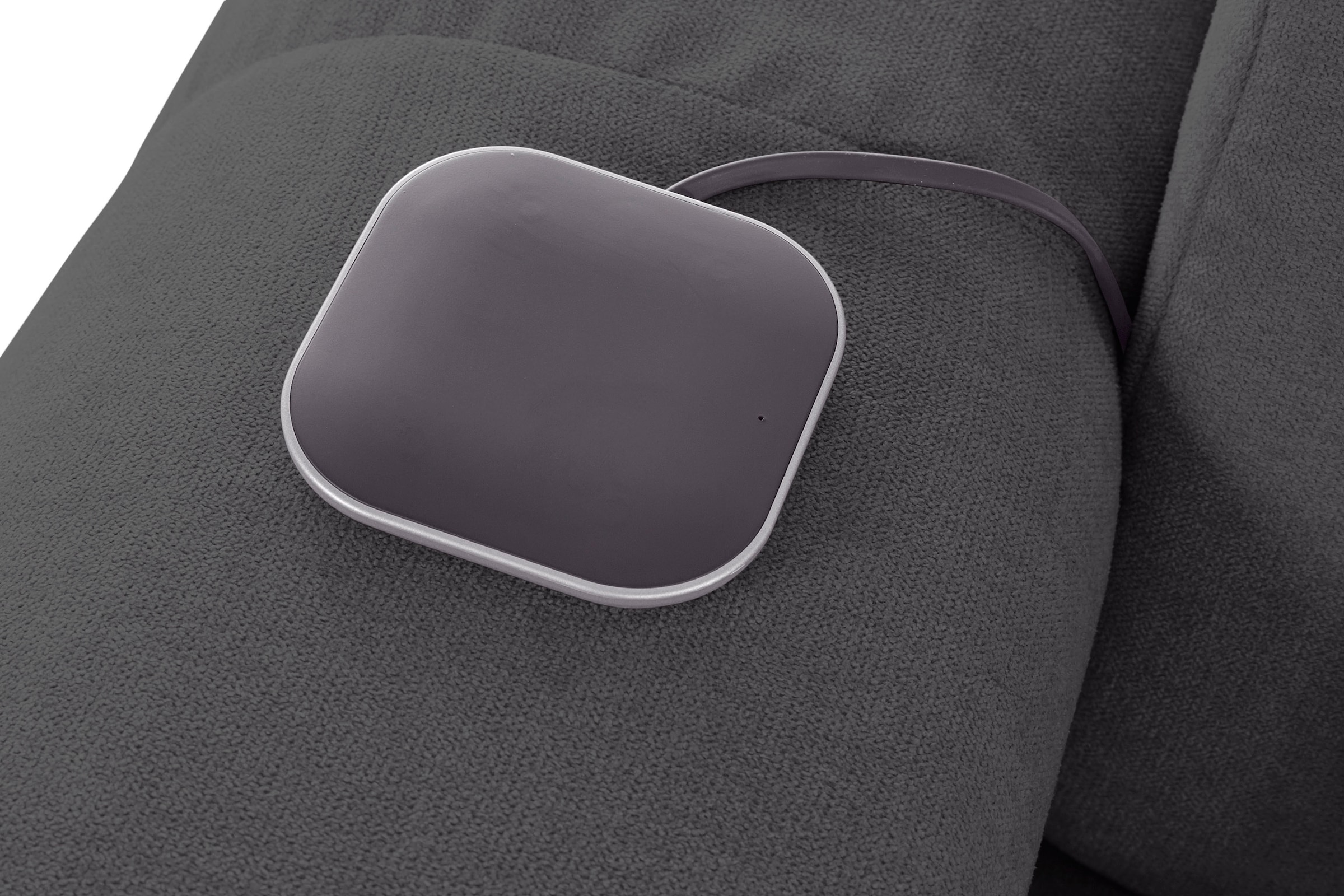 COTTA Ecksofa »Mia L-Form mit 3 Zierkissen«, wahlweise mit Bettfunktion, Bettkasten, Beleuchtung & Wireless-Charger