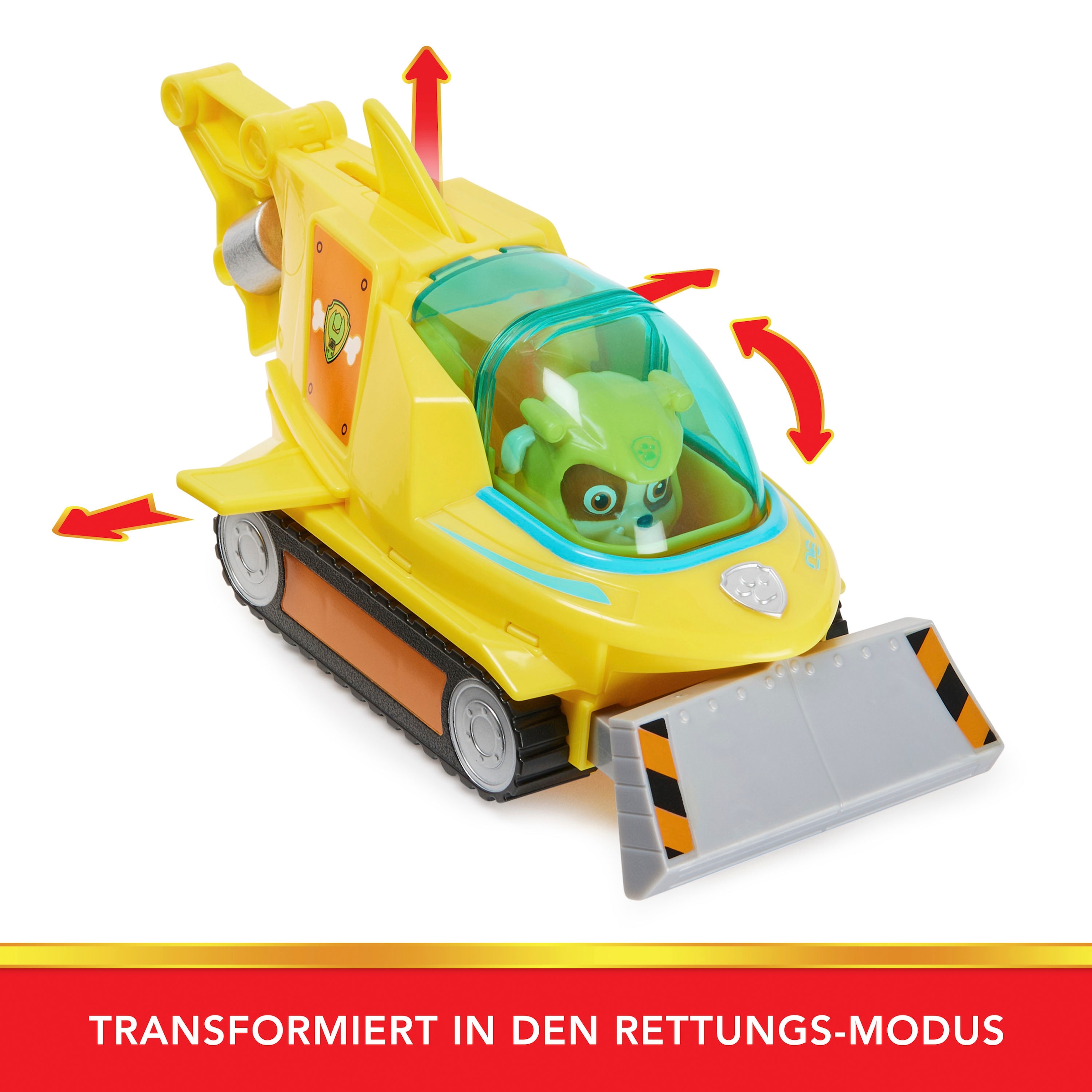 Spin Master Voiture-jouet »Paw Patrol - Aqua Pups - Basic Themed Vehicles Solid Rubble« mit Funktionen