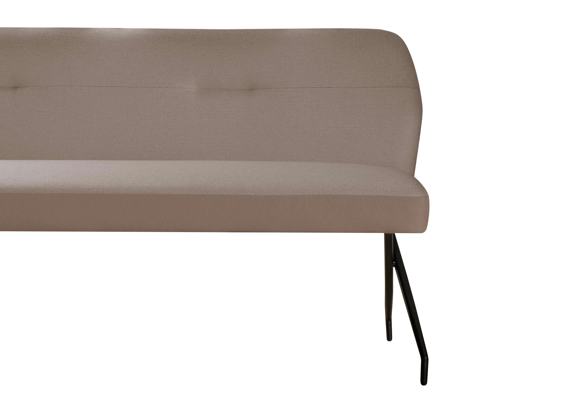 GOODproduct Eckbank »Bruna Esszimmerbank, Bank, Küchenbank, Polsterbank« Mattschwarzes Metallgestell, 2-Stoff-Design, Wellenfederung im Sitz