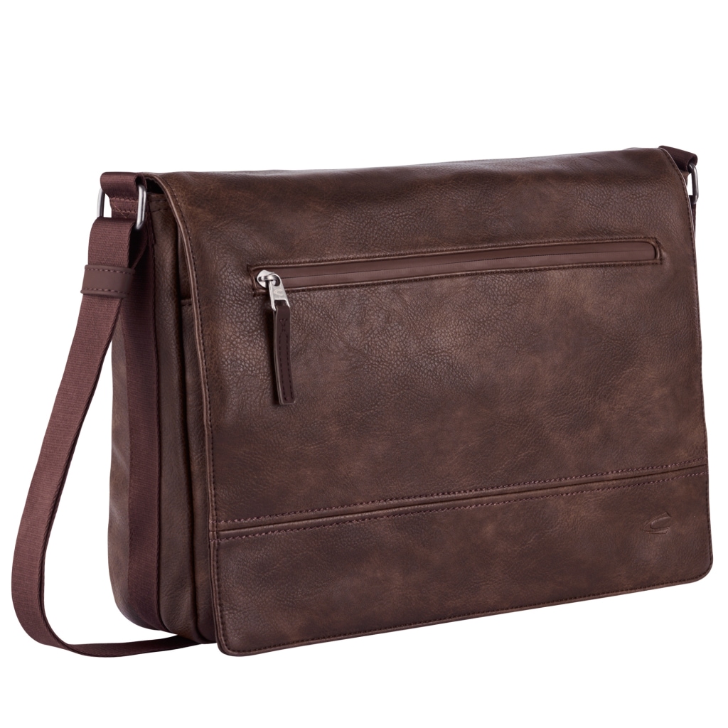 Image of camel active Messenger Bag "Traces" aus Lederimitat, funktional mit vielen Fächern & hochwertigem Gurtband