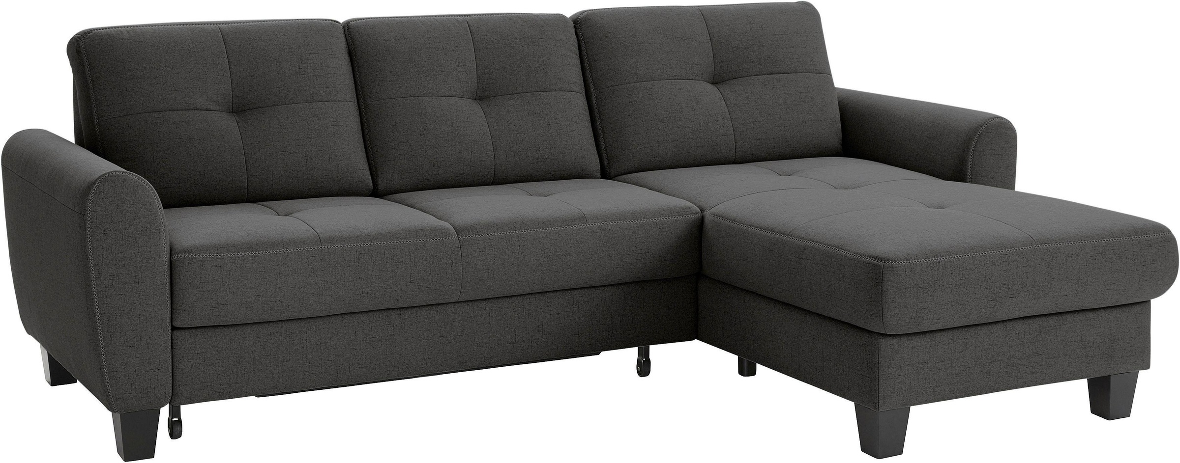 sit&more Ecksofa »Varese L-Form«, mit Federkern, wahlweise mit Bettfunktion und Stauraum