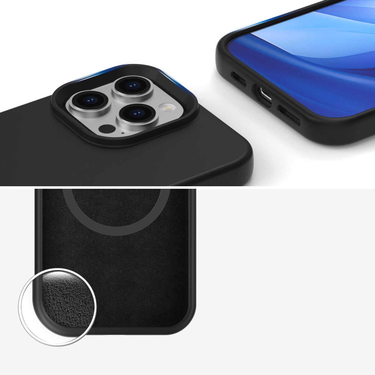 4smarts Handyhülle »Silikon Case Cupertino für Apple iPhone 16 Pro«, Backcover, Schutzhülle, Handyschutzhülle, Case, Schutzcase, stossfest