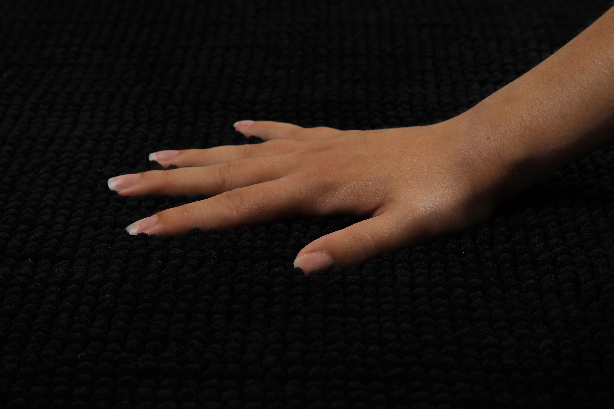 my home Badematte »Kaelan«, rutschhemmend beschichtet, fussbodenheizungsgeeignet, Badvorleger, Badteppich aus weicher Chenille, pastell Farben