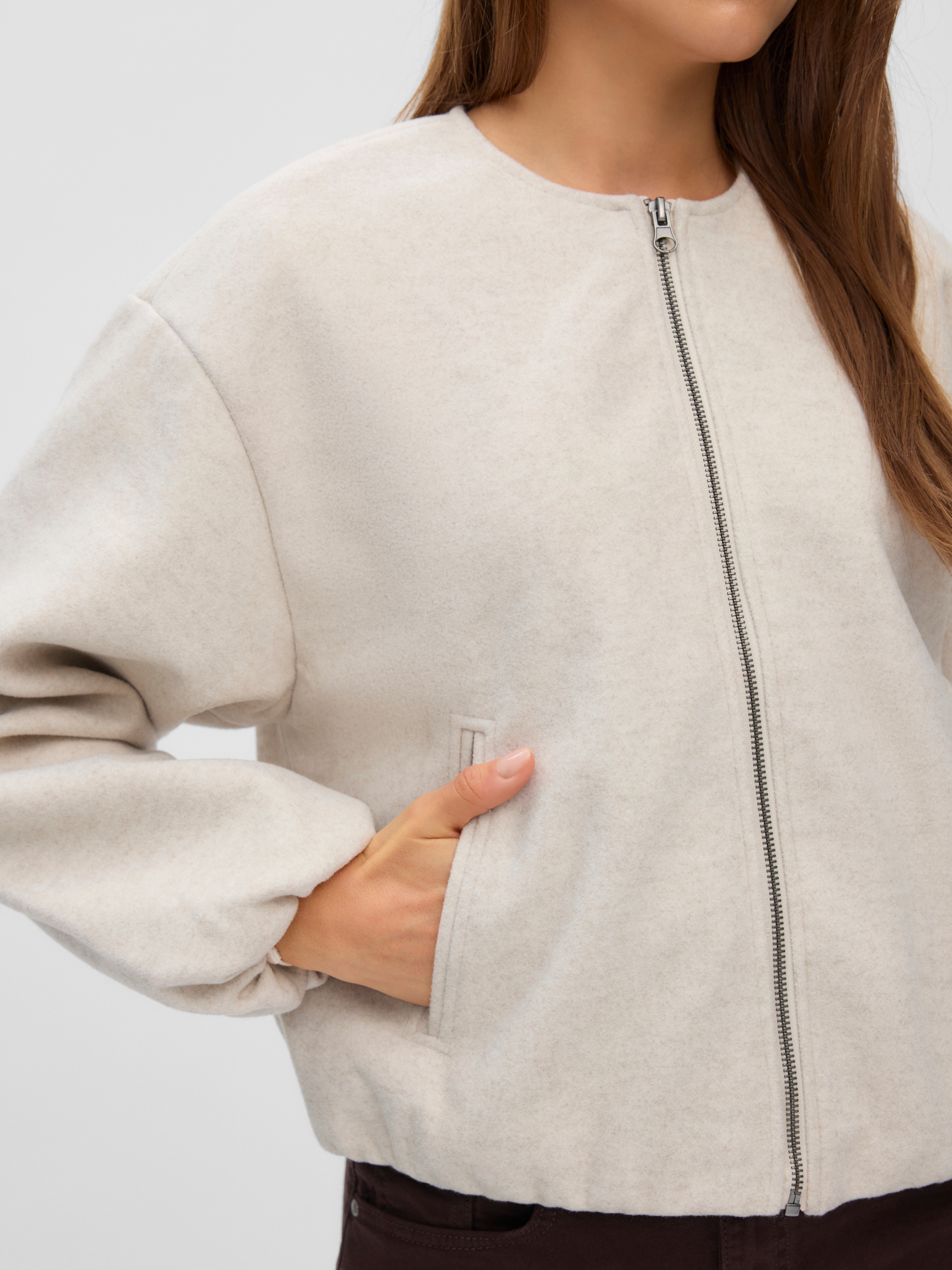 Vero Moda Kurzjacke »VMCHLOE LS BOMBER JACKET NOOS« Materialmix