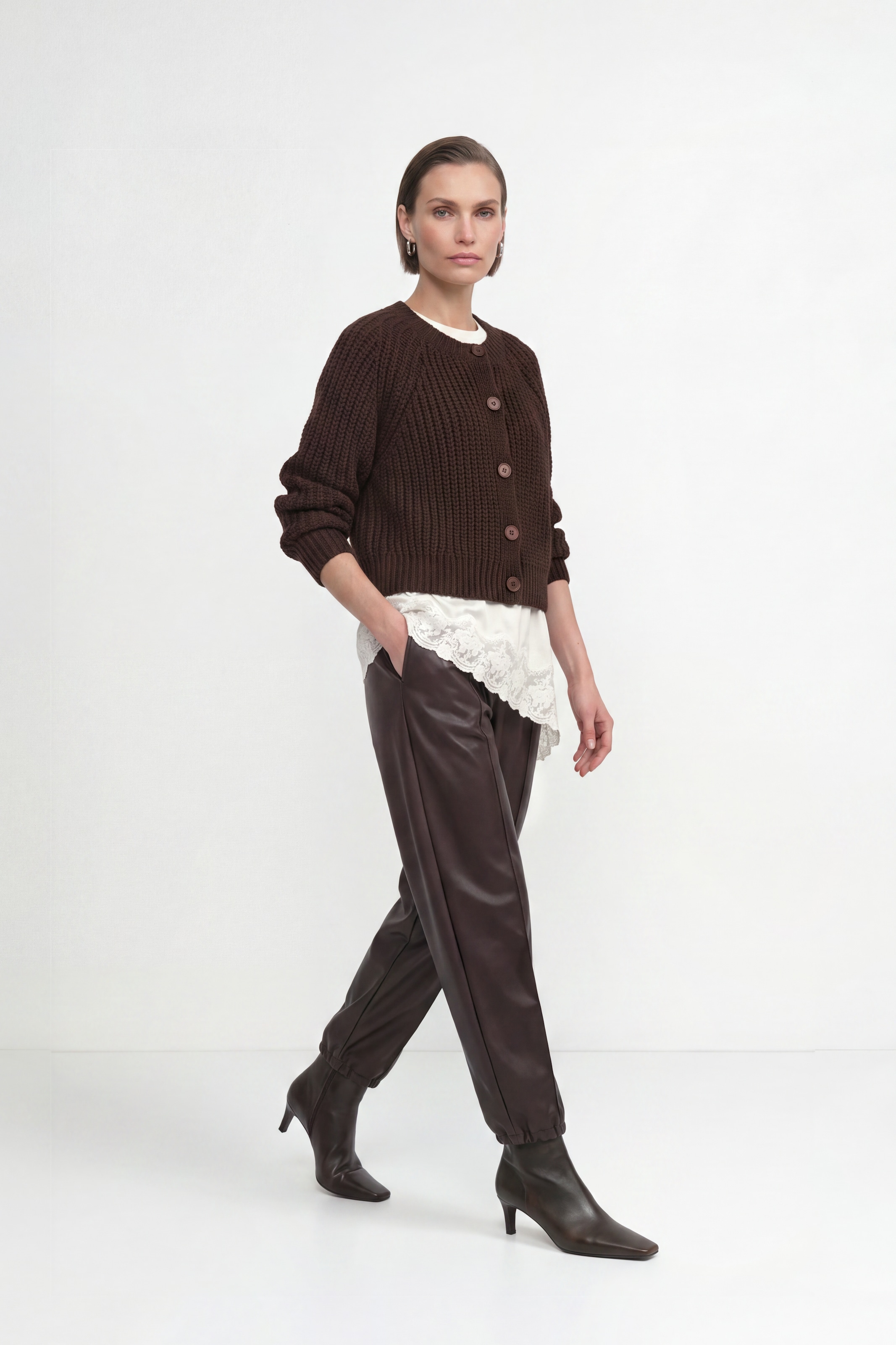 RICHROYAL Strickjacke mit Alpaka, Regular fit mit Rundhalsausschnitt