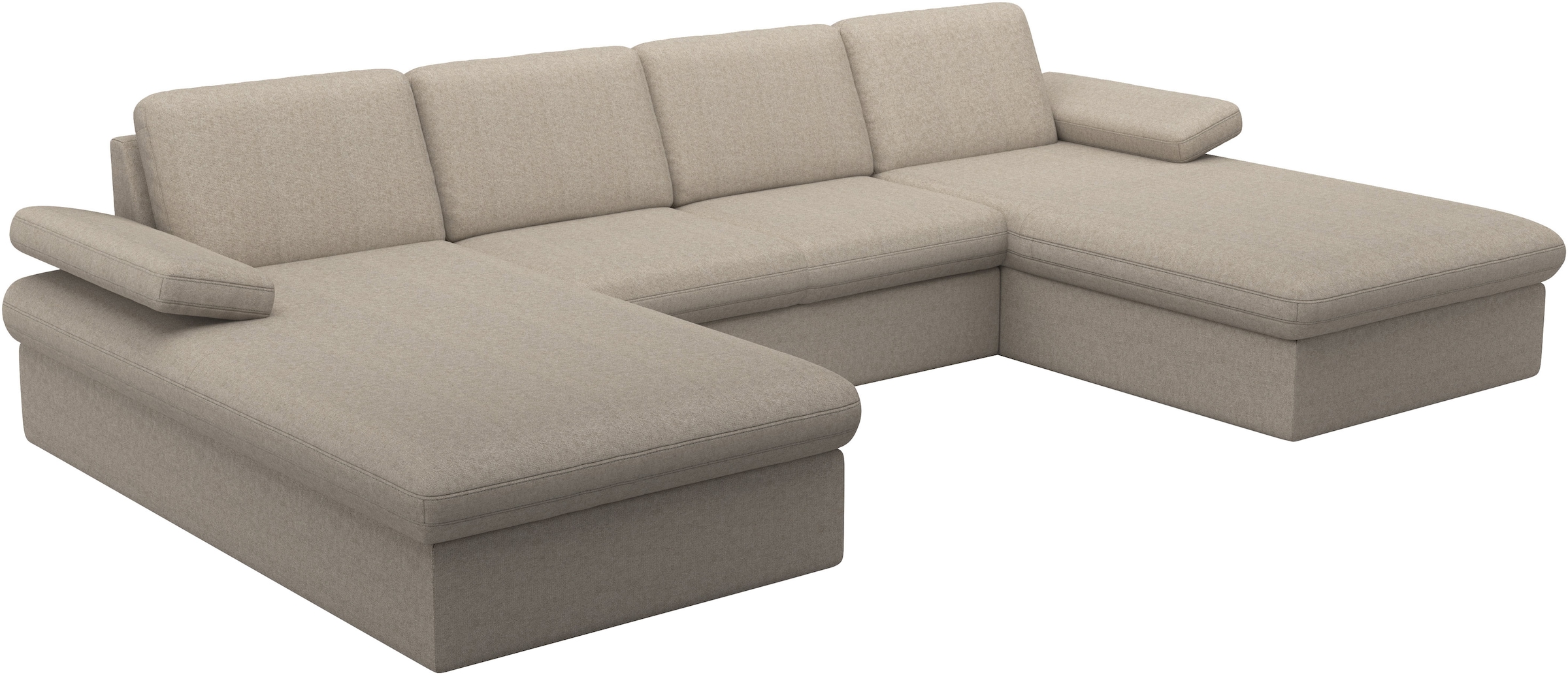 sit&more Paysage de salon »Moreno U-Form, B: 309 cm« mit Armteilverstellung, optional Bettfunktion