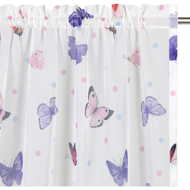 Lüttenhütt Gardine »Schmetterling«, (1 St.), Kindergardine, gewebt,  transparent, verschiedene Grössen bequem kaufen