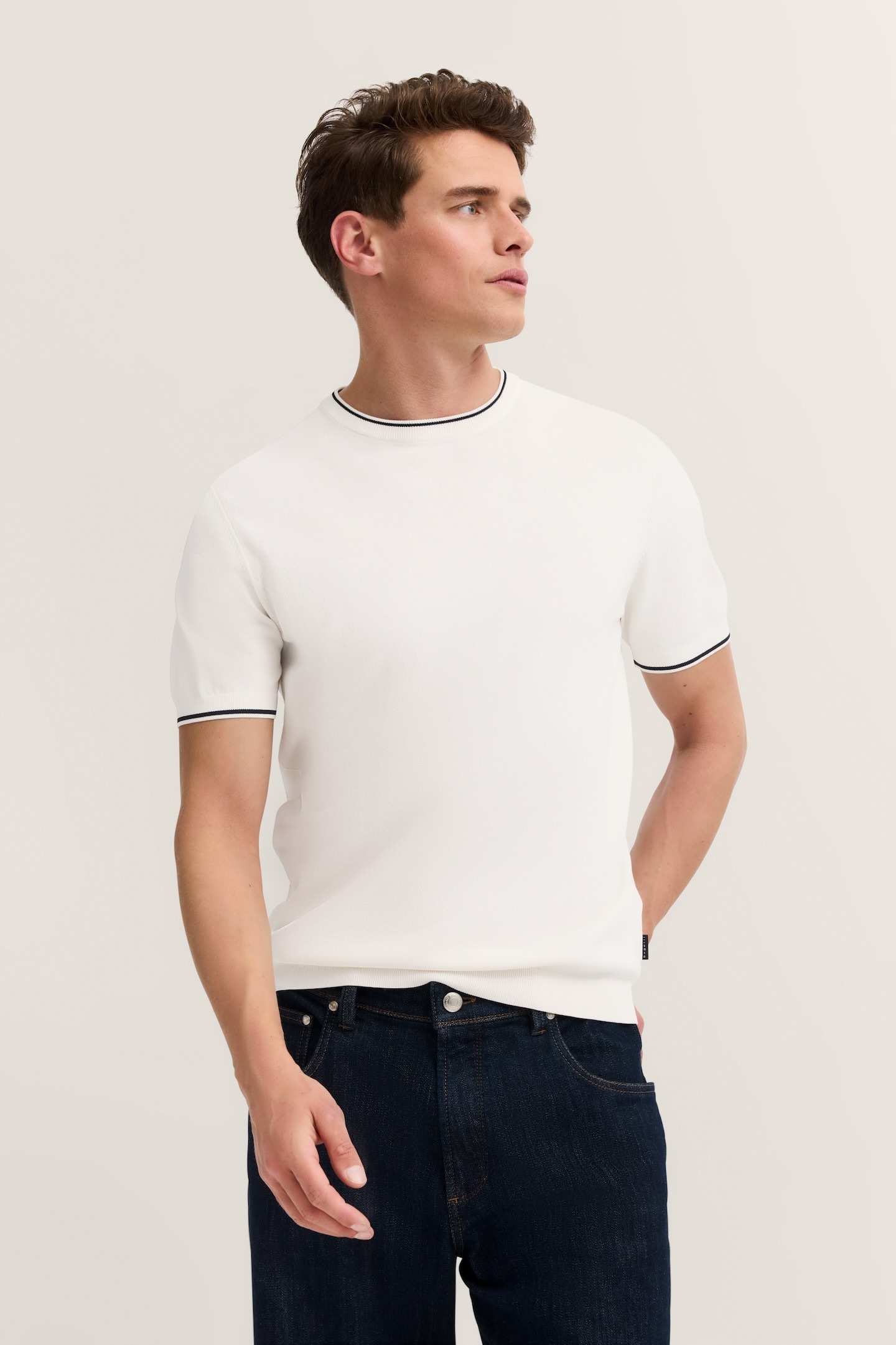 Image of bugatti T-Shirt "Regular Fit" mit Rundhals aus Viskose-Mix