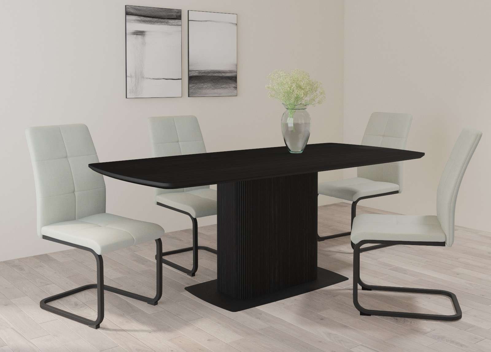 GOODproduct Esszimmerstuhl »Calgoty« () 2 Stk.Freischwinger, gepolsterte Rückenlehne und Sitzfläche, Sitzhöhe 48 cm