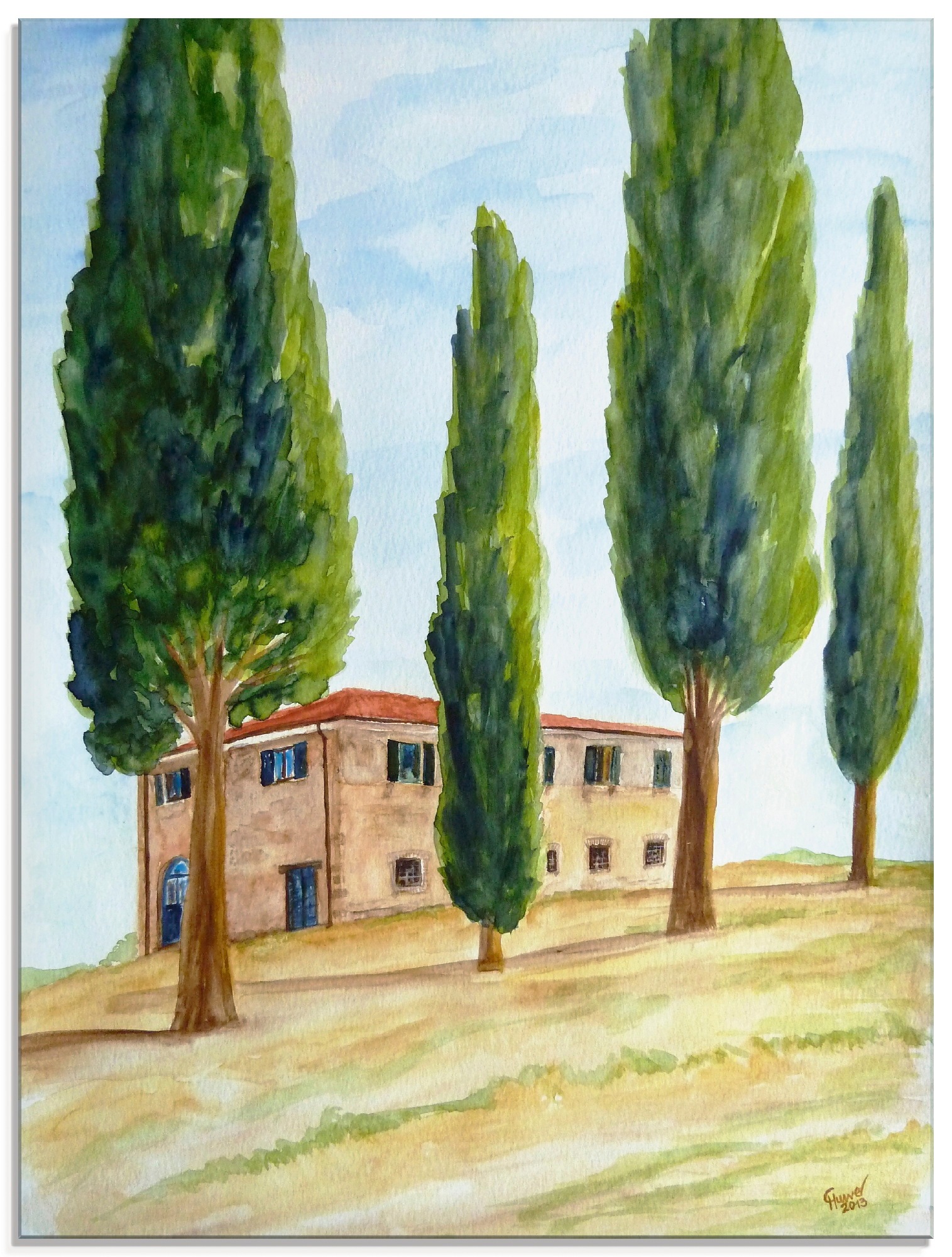 Image of Artland Glasbild »Landhaus in der Toskana«, Europa, (1 St.) bei Ackermann Versand Schweiz