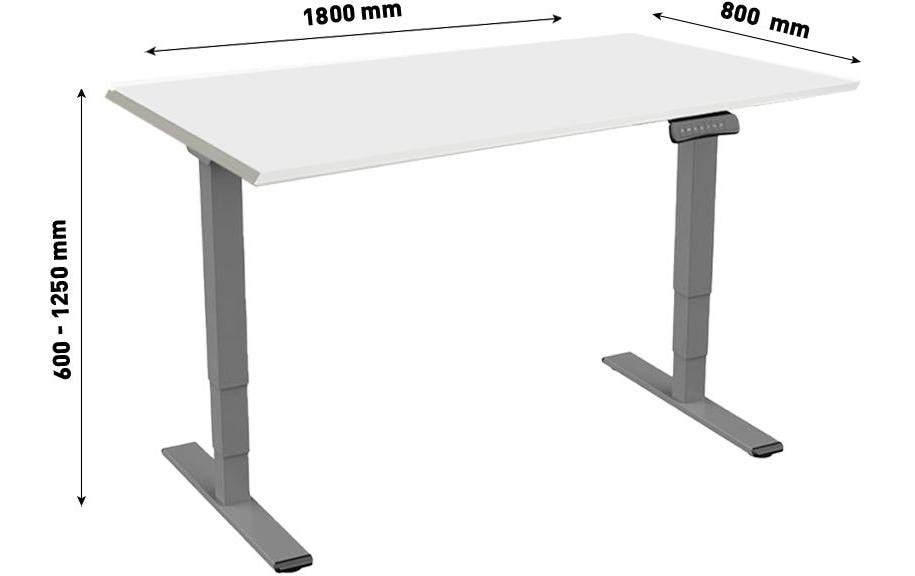 Tischgestell »Contini ET225E 45505 x 0.8 m, Dunkelgrau/Grau«