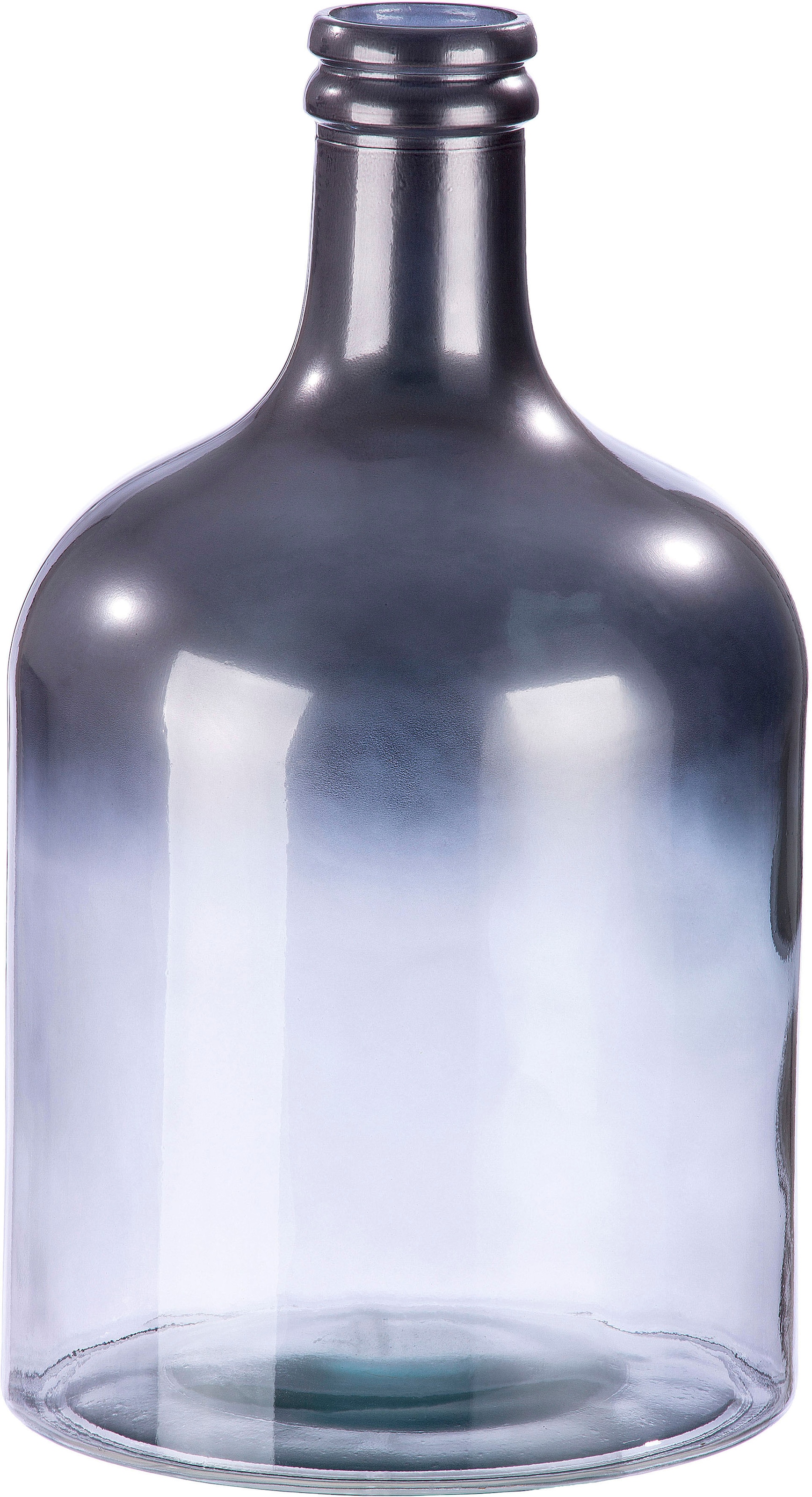 Image of GILDE Bodenvase "Flaschenvase Douro, Höhe ca. 43 cm" dekorative Vase aus recyceltem Glas, Blumenvase