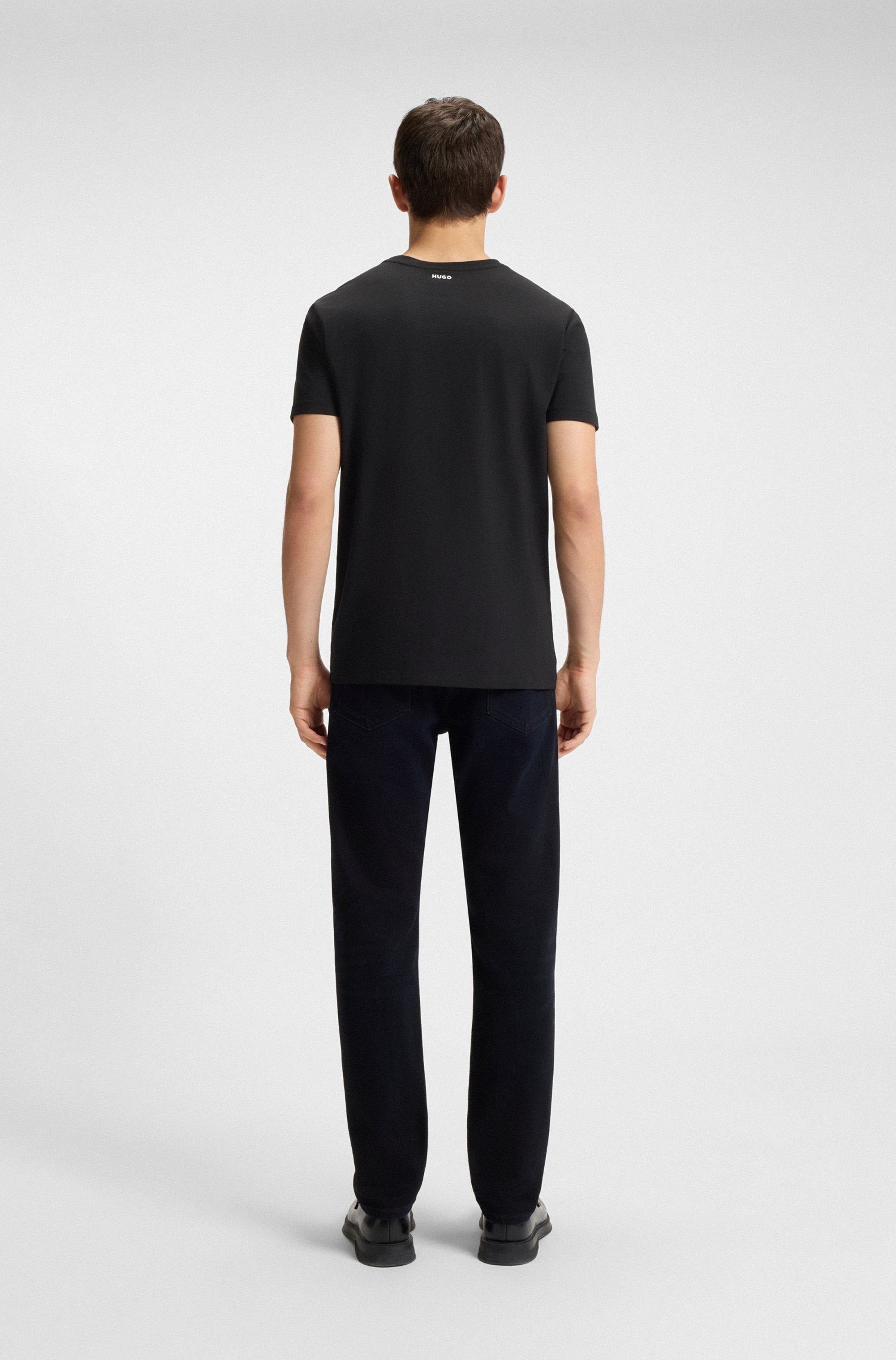 HUGO T-shirt »HUGO-Round« Paquet, 2er,  Rundhalsausschnitt, Slim-Fit, HUGO Logo-Druck