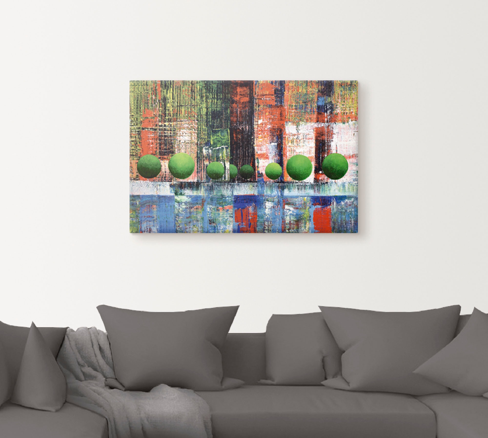 Artland Wandbild »Skyline Vancouver Downtown abstrakt«, Kanada, (1 St.), als Leinwandbild, Wandaufkleber in verschied. Grössen