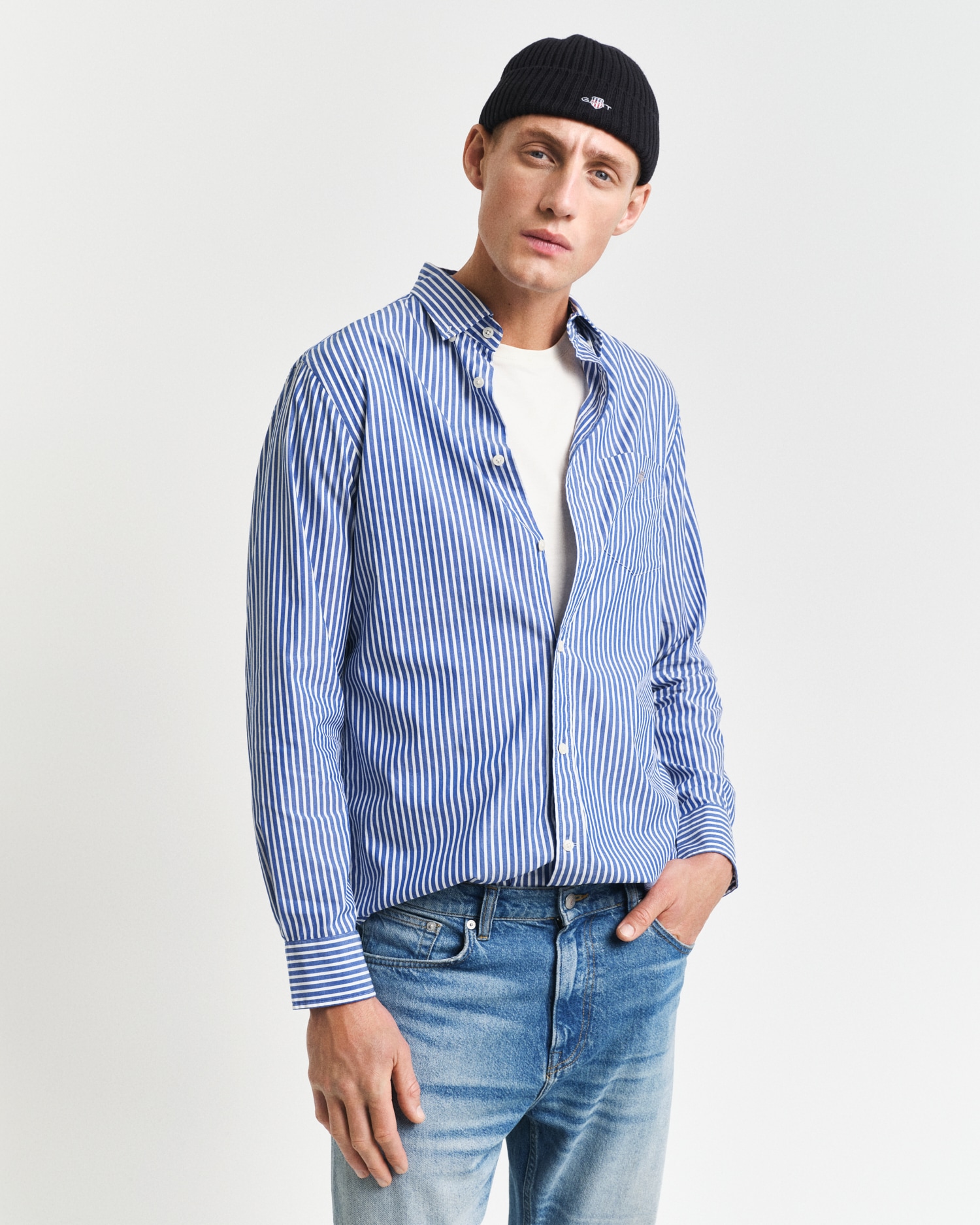 Gant Langarmhemd »REG POPLIN STRIPE SHIRT«