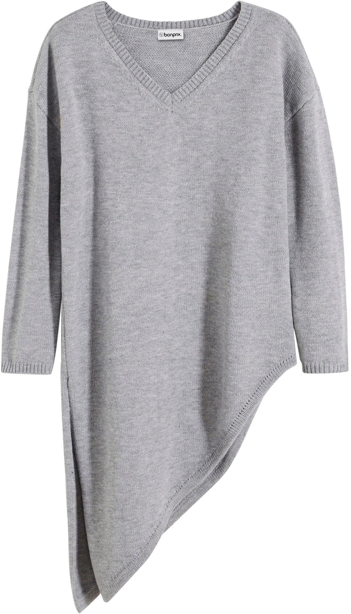 bonprix Longpullover »Long-Pullover« aus Polyacryl und Polyester, Oversize Passform, asymmetrischer Saum