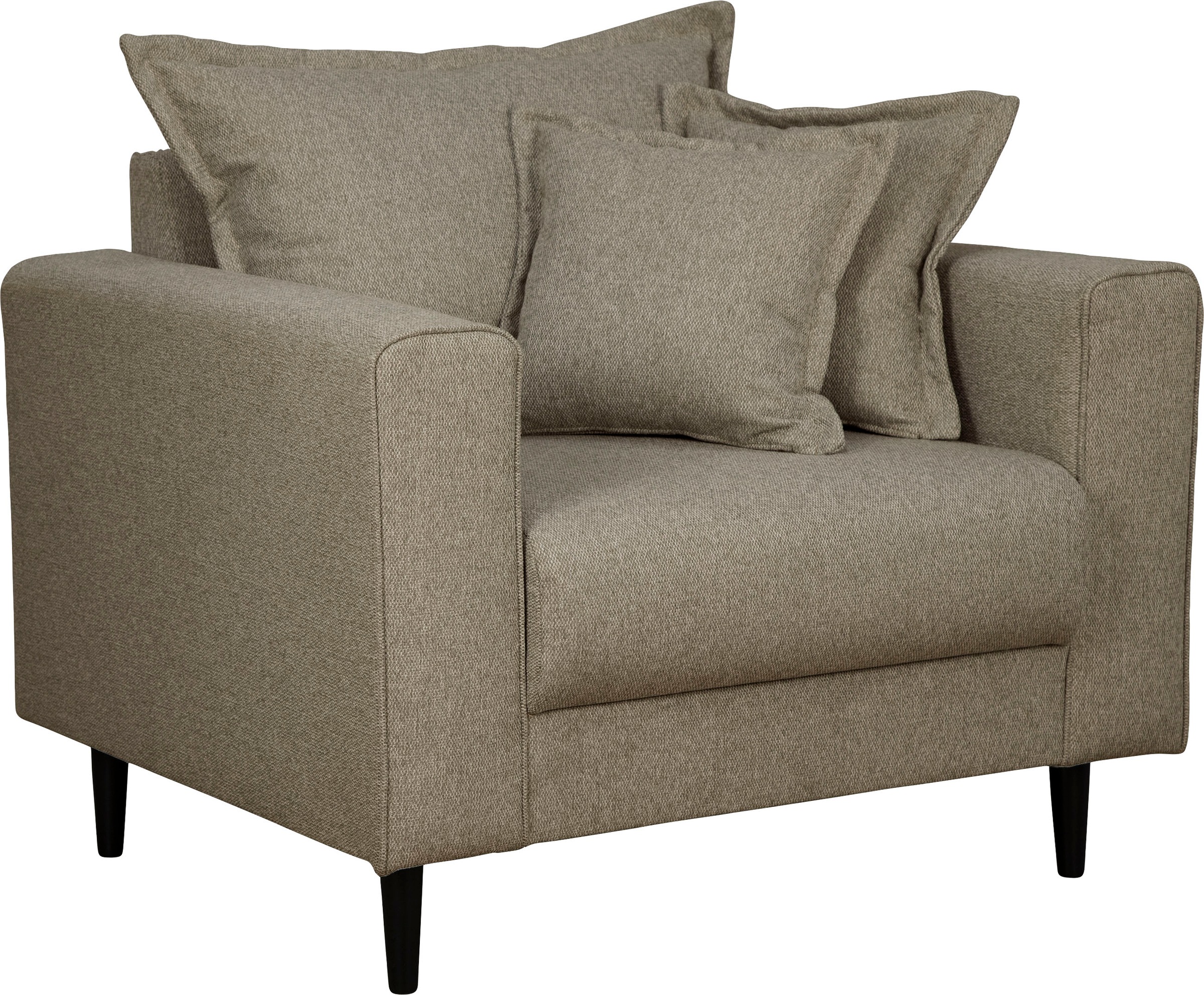 Home affaire Sessel »VEYRAS Loungesessel, Masse B/T/H: 95/84/76 cm«, mit Wellenunterfederung, incl. Kissen