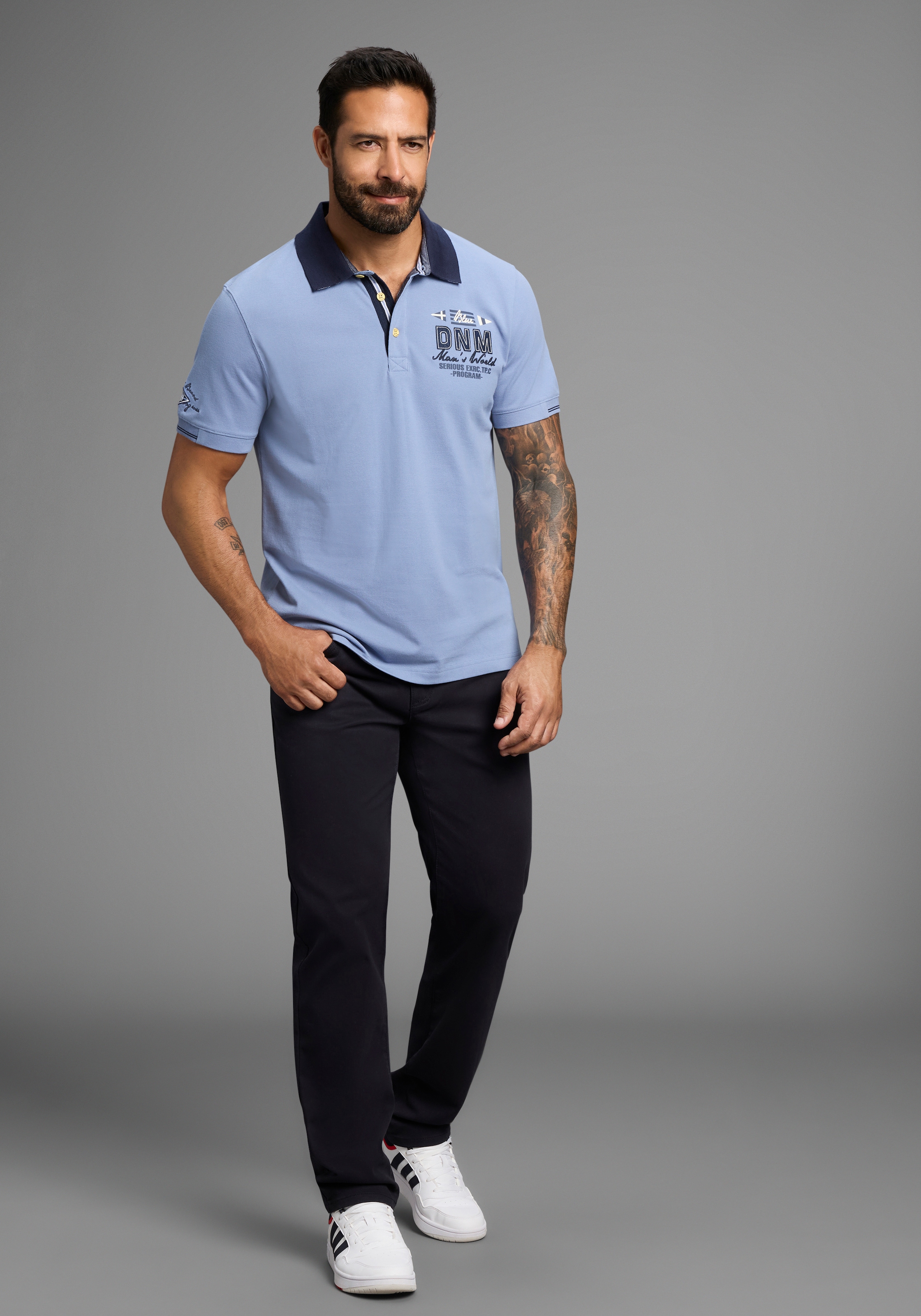 Man's World Poloshirt, Kurzarm, mit Polokragen, für sportliche Aktivitäten