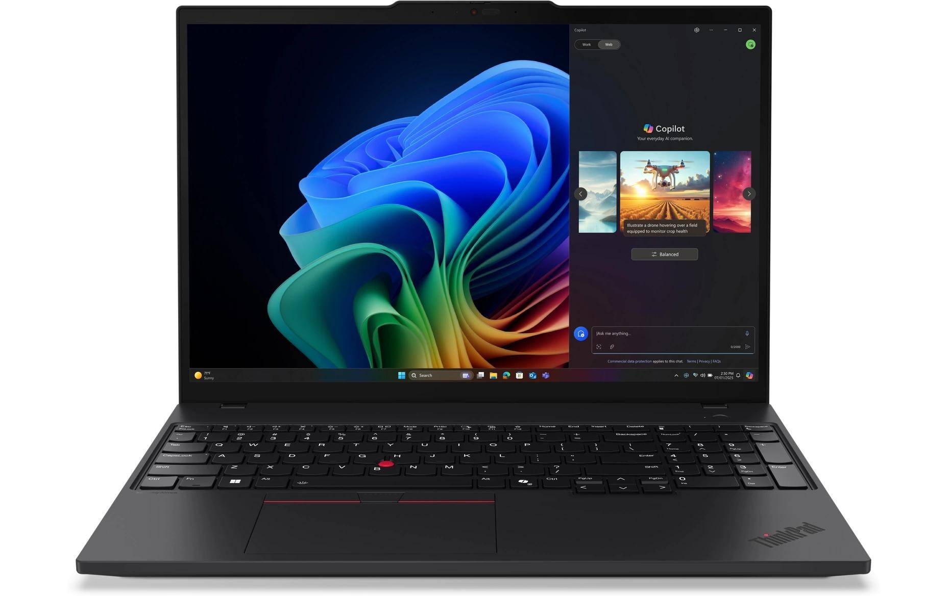 Lenovo Ordinateur portable »ThinkPad T16 Gen 4 (AMD) Copilot+ PC« / 16 ″ AMD Ryzen™ AI 5 512 GB SSD