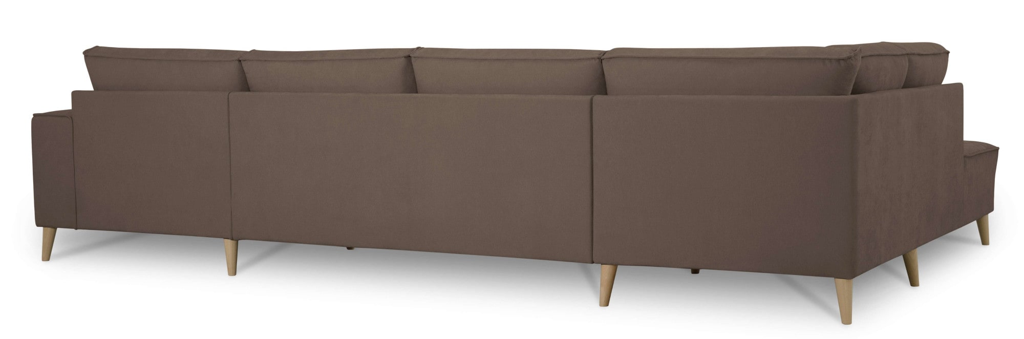 GOODproduct Paysage de salon »Oland Skandi, weicher Chenille-Stoff« U-Form, 345 cm, Wellenunterfederung, Skandi-Design, Massivholzfüsse