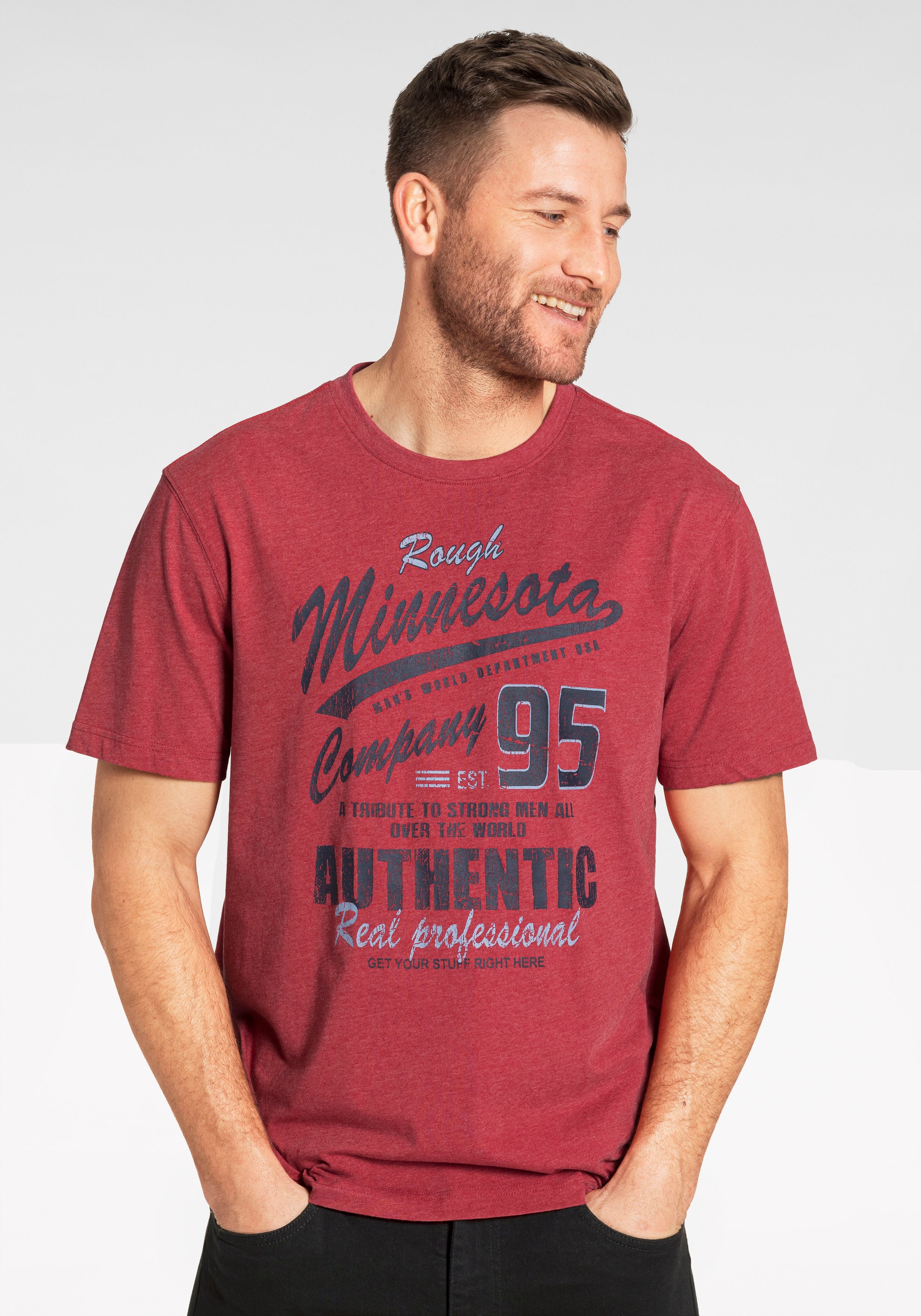 Image of Man's World T-Shirt, mit Print in Vintage Optik bei Ackermann Versand Schweiz