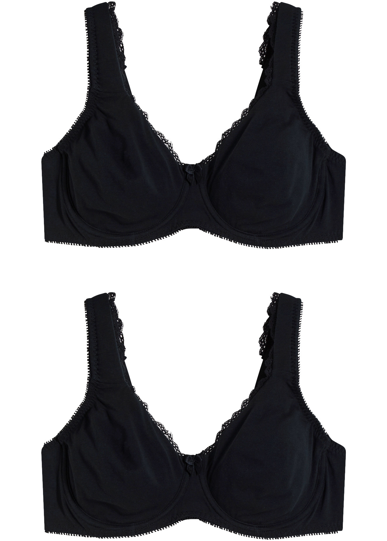 Image of bonprix Minimizer-BH Packung, 2er, mit Bügel, aus Baumwolle und Elasthan, im 2er-Pack