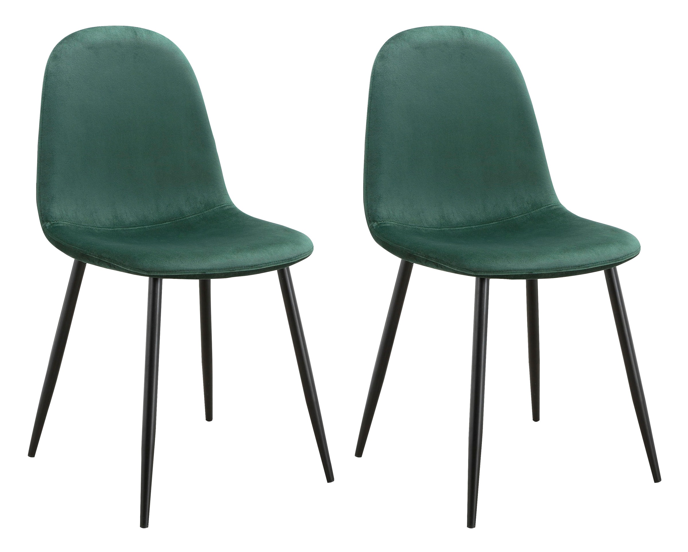 Image of Leonique Esszimmerstuhl »Eadwine«, (Set), 2 St., Samtvelours, Polsterstuhl mit Metallgestell, im 1er. 2er und 4er Set erhältlich, Beine in schwarz oder eichefarben bei Ackermann Versand Schweiz