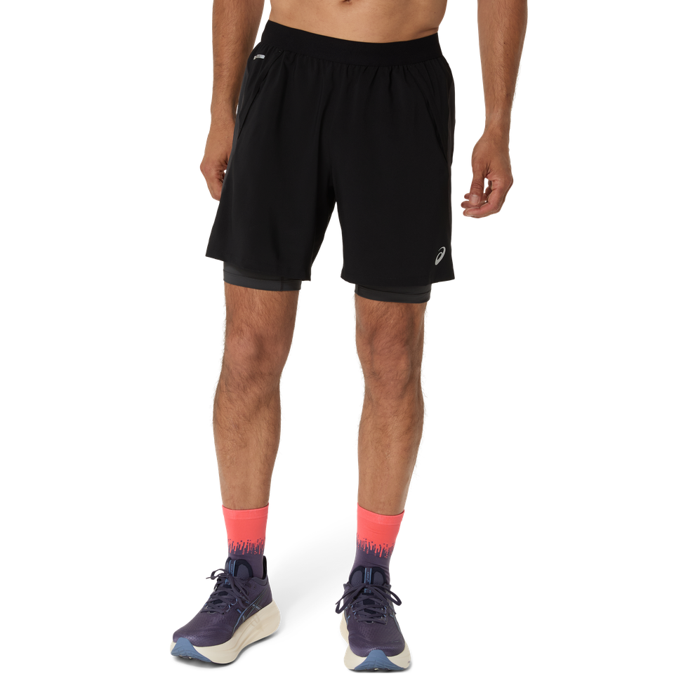 Asics Laufshorts »ROAD 2-N-1 7IN SHORT«  2-in-1 Design, mit Eingrifftaschen, sportlicher Stil