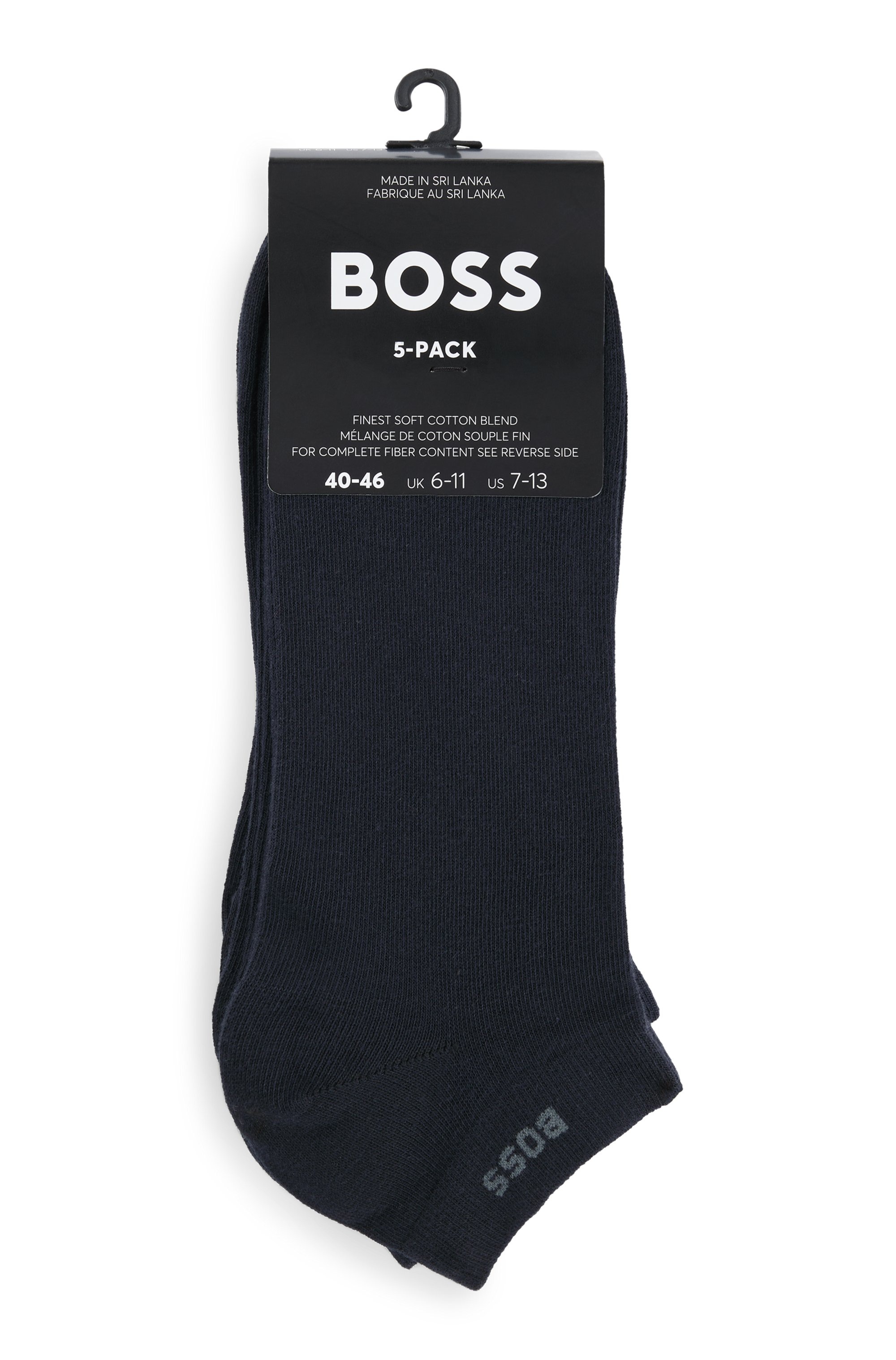 BOSS Sneakersocken »5P AS Uni CC« Packung, 5 Stk. tlg. mit BOSS Label