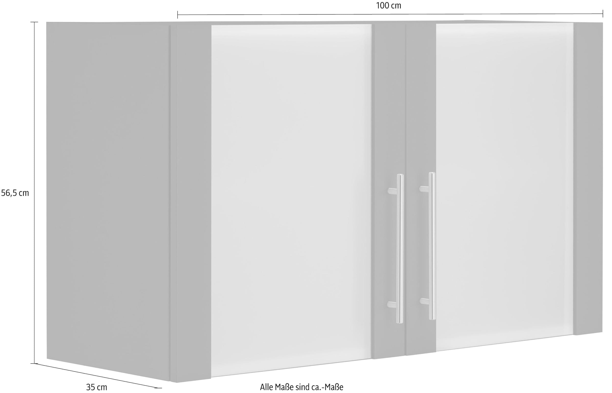 Glashängeschrank Küchen kaufen wiho Glaseinsatz Front »Cali«, mit jetzt