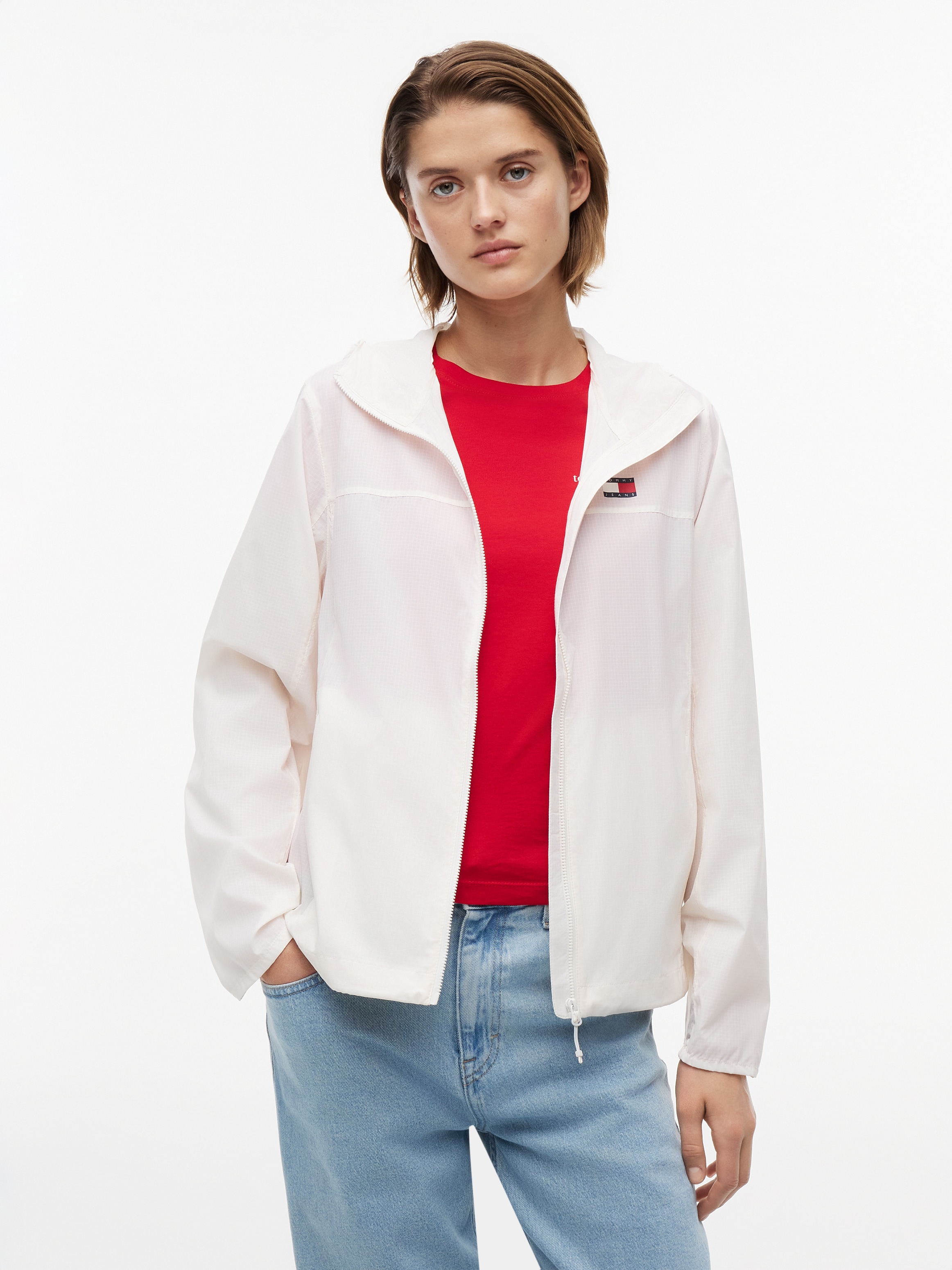 Image of Tommy Jeans Blouson "TJW OUTDOOR SHELL JACKET" mit Kapuze Kunstfaser