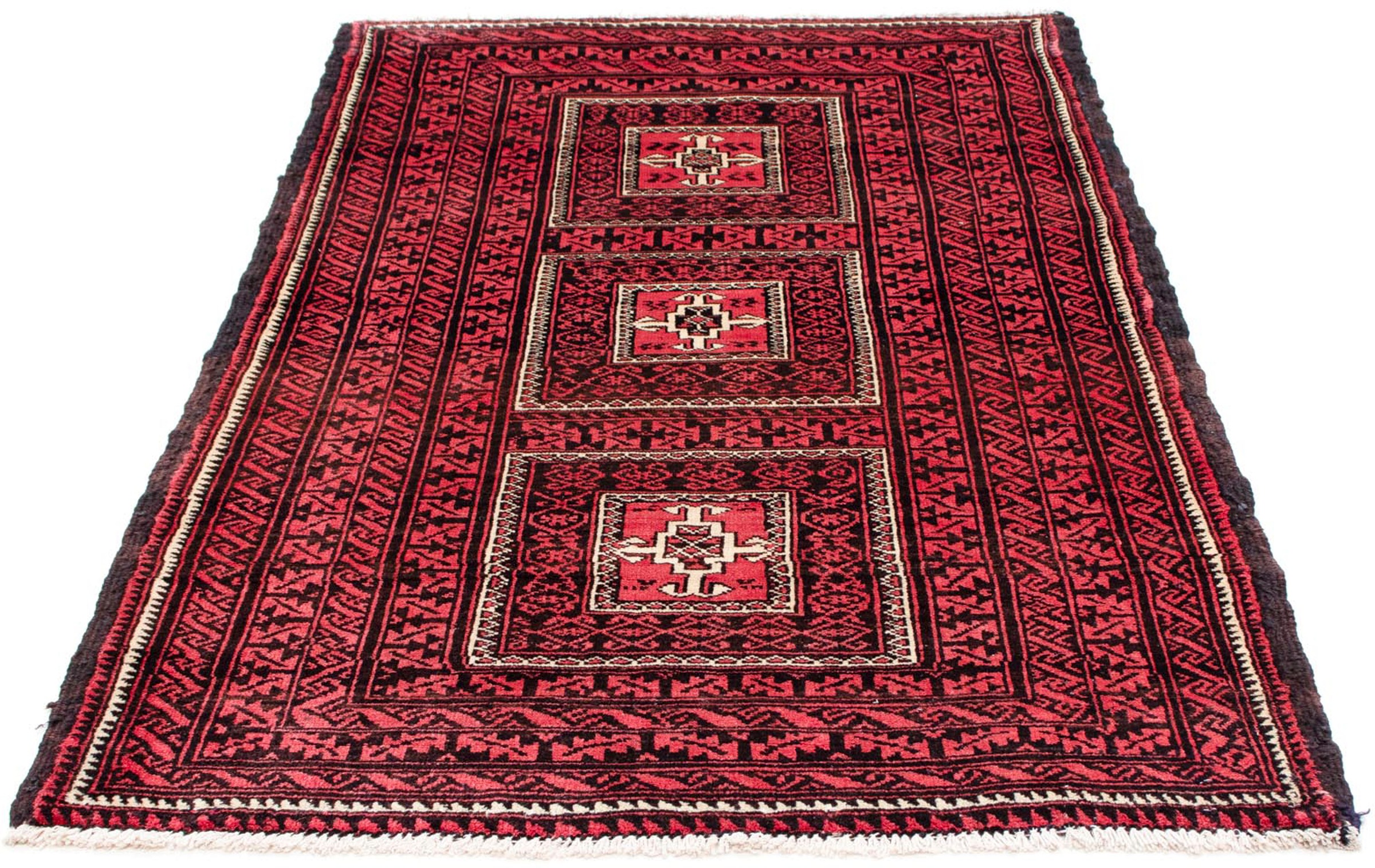 Image of morgenland Orientteppich »Belutsch - 158 x 103 cm - dunkelrot«, rechteckig, 8 mm Höhe, Wohnzimmer, Handgeknüpft, Einzelstück mit Zertifikat bei Ackermann Versand Schweiz
