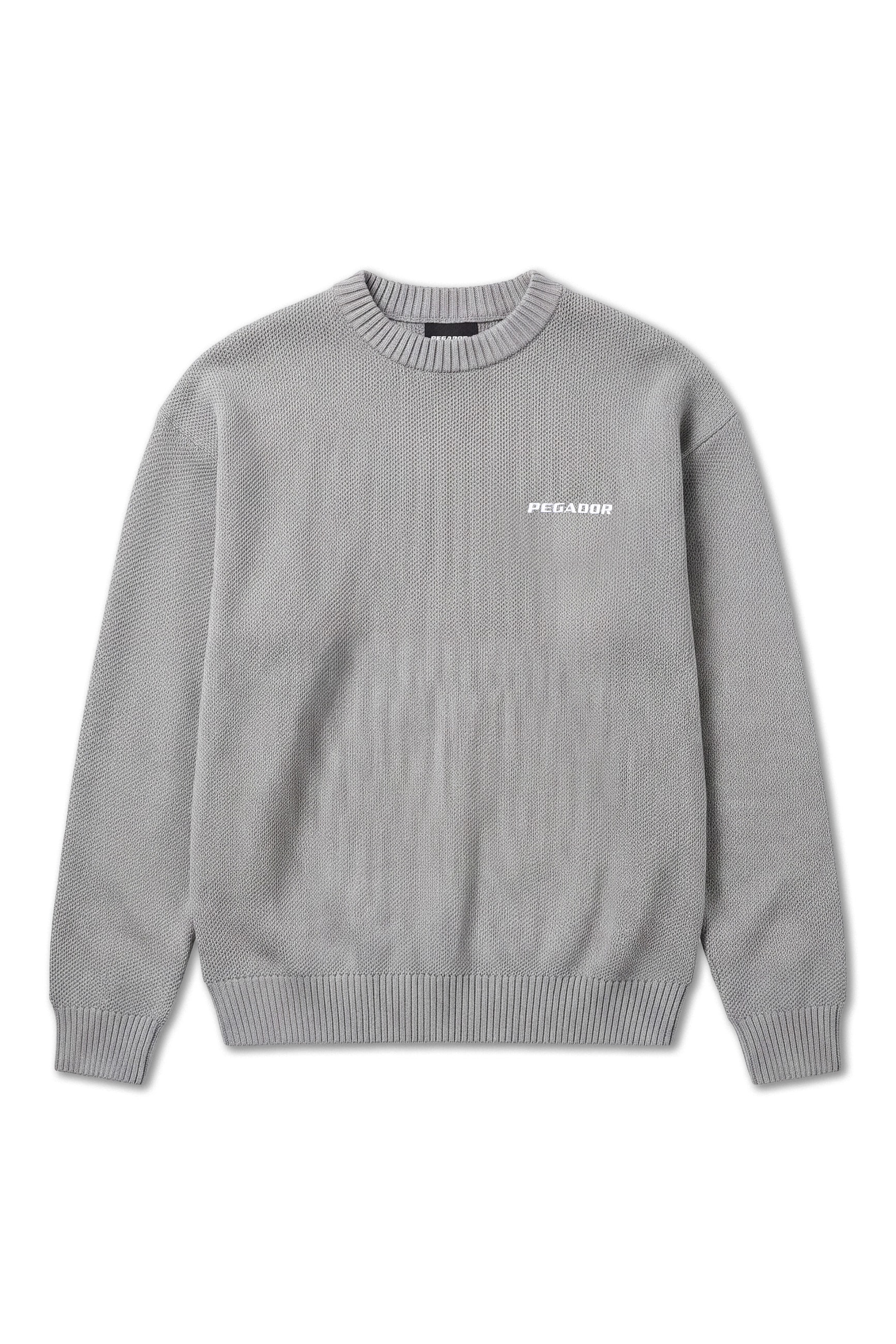 PEGADOR Pull à col rond »Logo Oversized Knit Sweater« mélange de coton, oversize