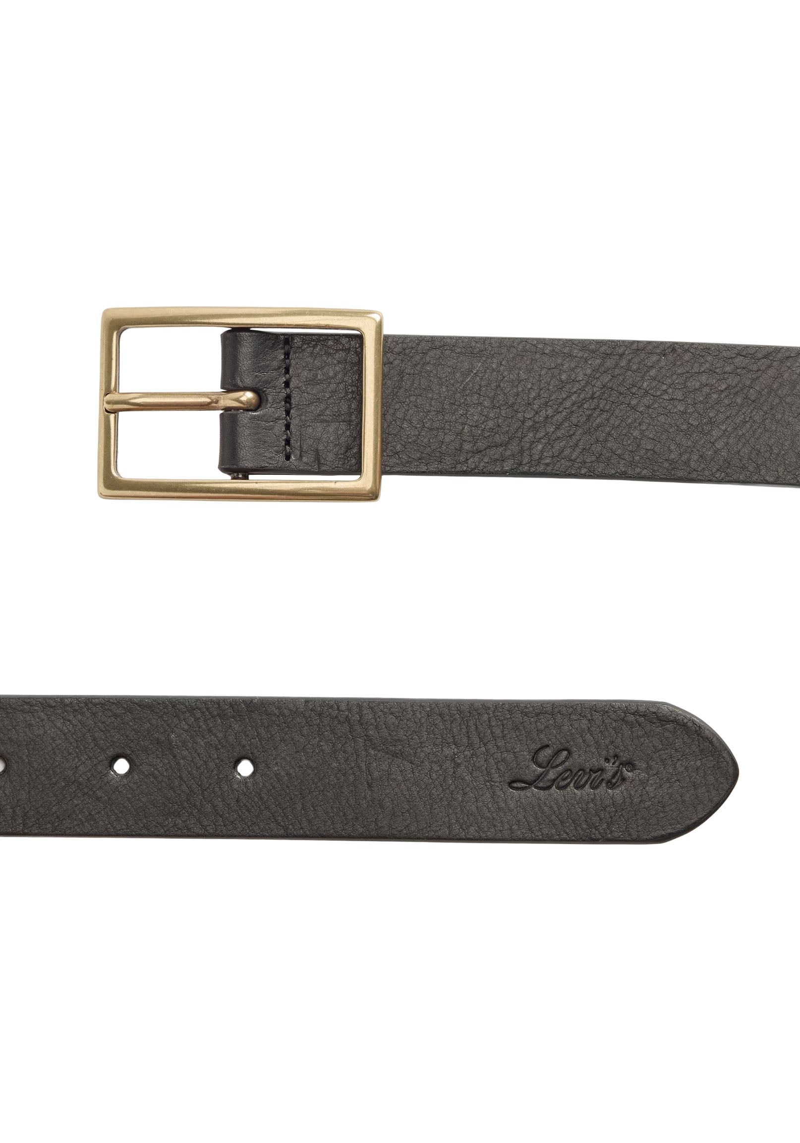 Levi's® Ledergürtel »RECTANGLE BELT« mit goldfarbener Schliesse und Logoprägung