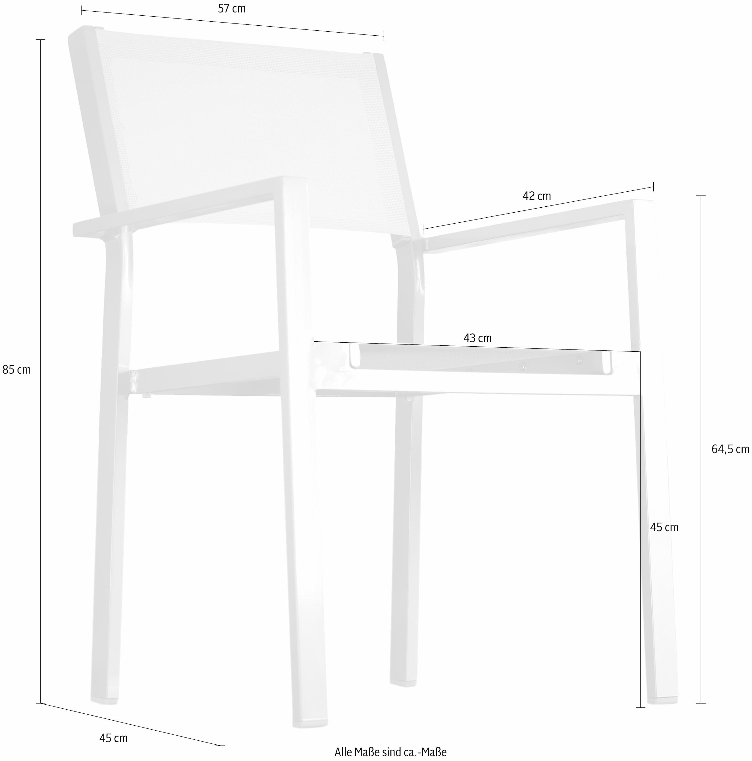 Fiam Armlehnstuhl »cubic«, Gitterwebstoff BATYLINE, outdoorgeeignet, stapelbar, in 2 Ausführungen