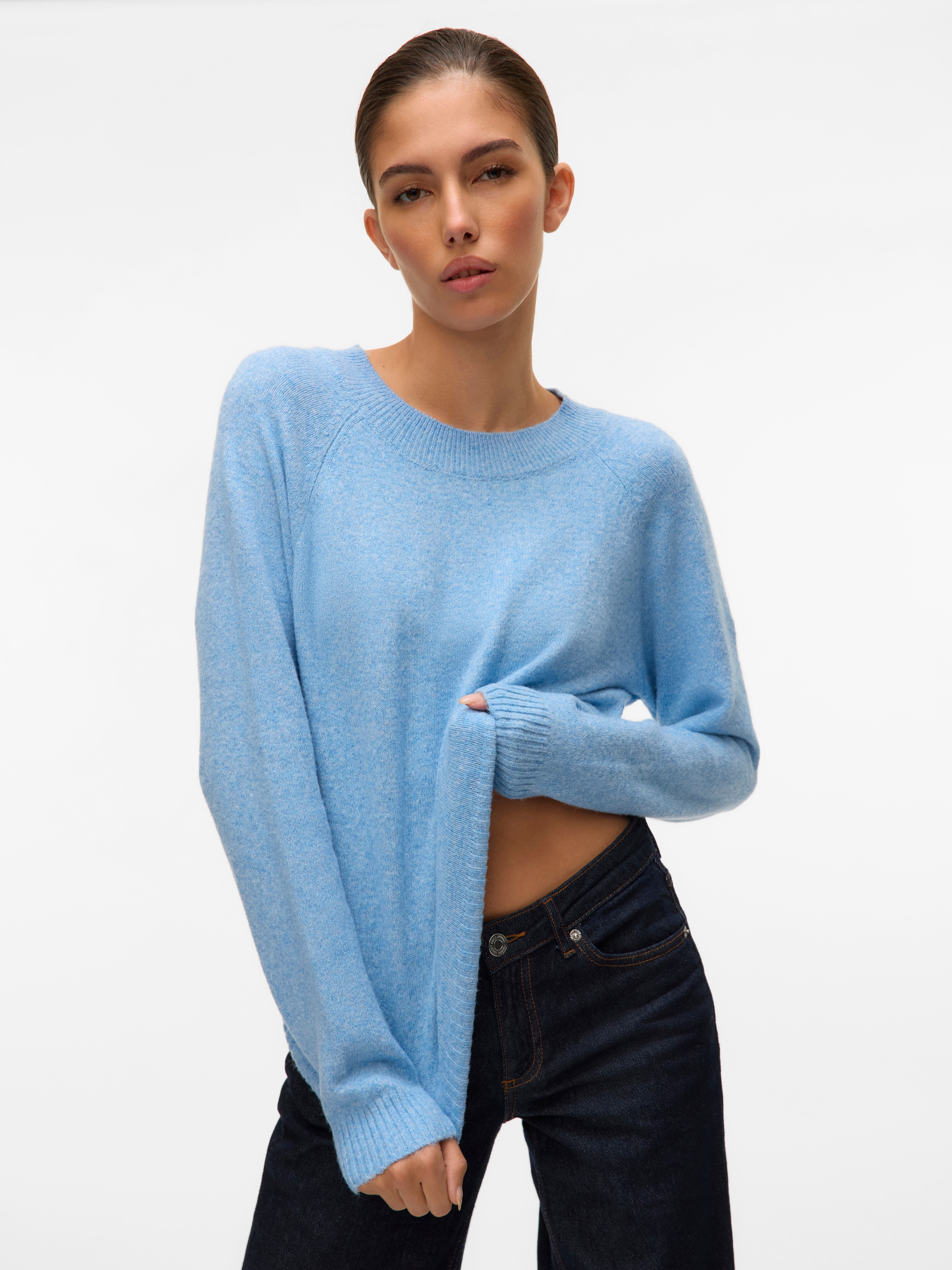 Vero Moda Rundhalspullover »VMDOFFY LS O-NECK BLOUSE GA NOOS«
