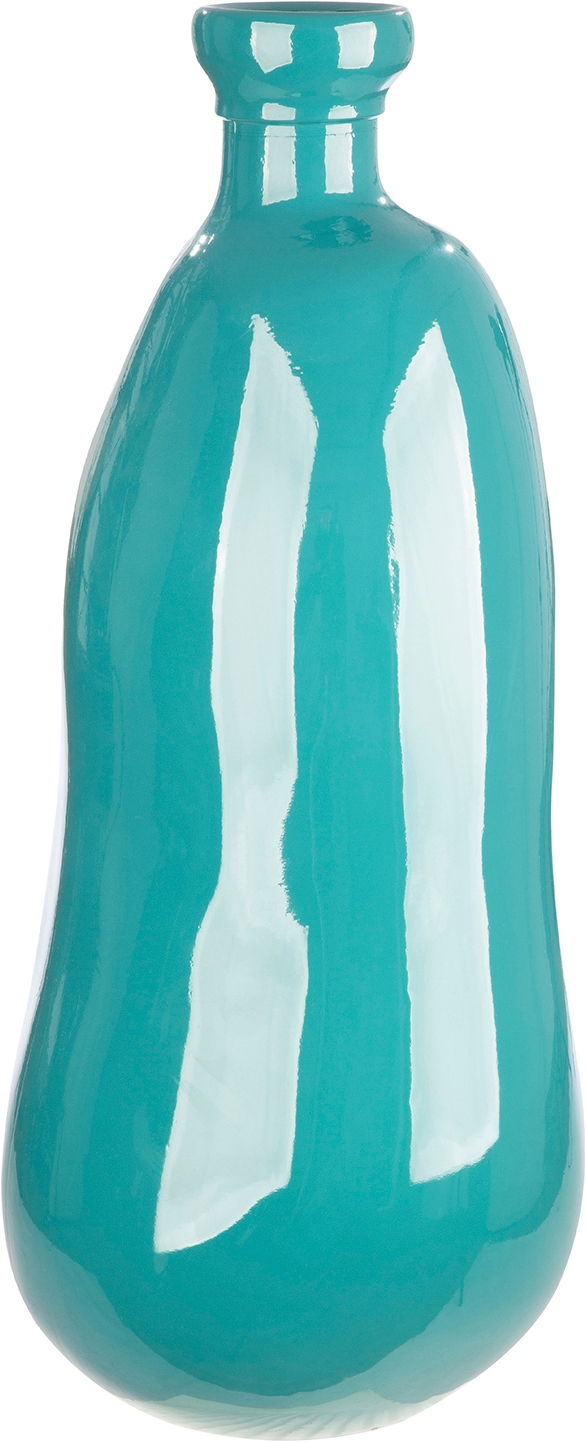 GILDE Bodenvase »Bodenvase organisch Sylt blau H. 51 cm« Bodenvase, maritim, Blumenvase, modern, Eyecatcher, Geschenkidee