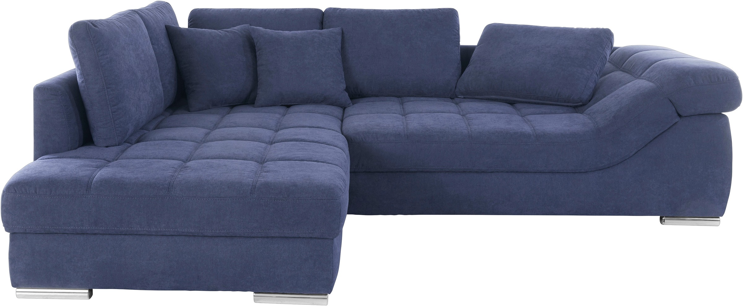 Image of Places of Style Ecksofa »Stacy Luxus«, mit besonders hochwertiger Kaltschaumpolsterung für bis zu 140 kg pro Sitzfläche, Ottomane wahlweise links oder rechts montierbar, incl. Kopfteilverstellung bei Ackermann Versand Schweiz