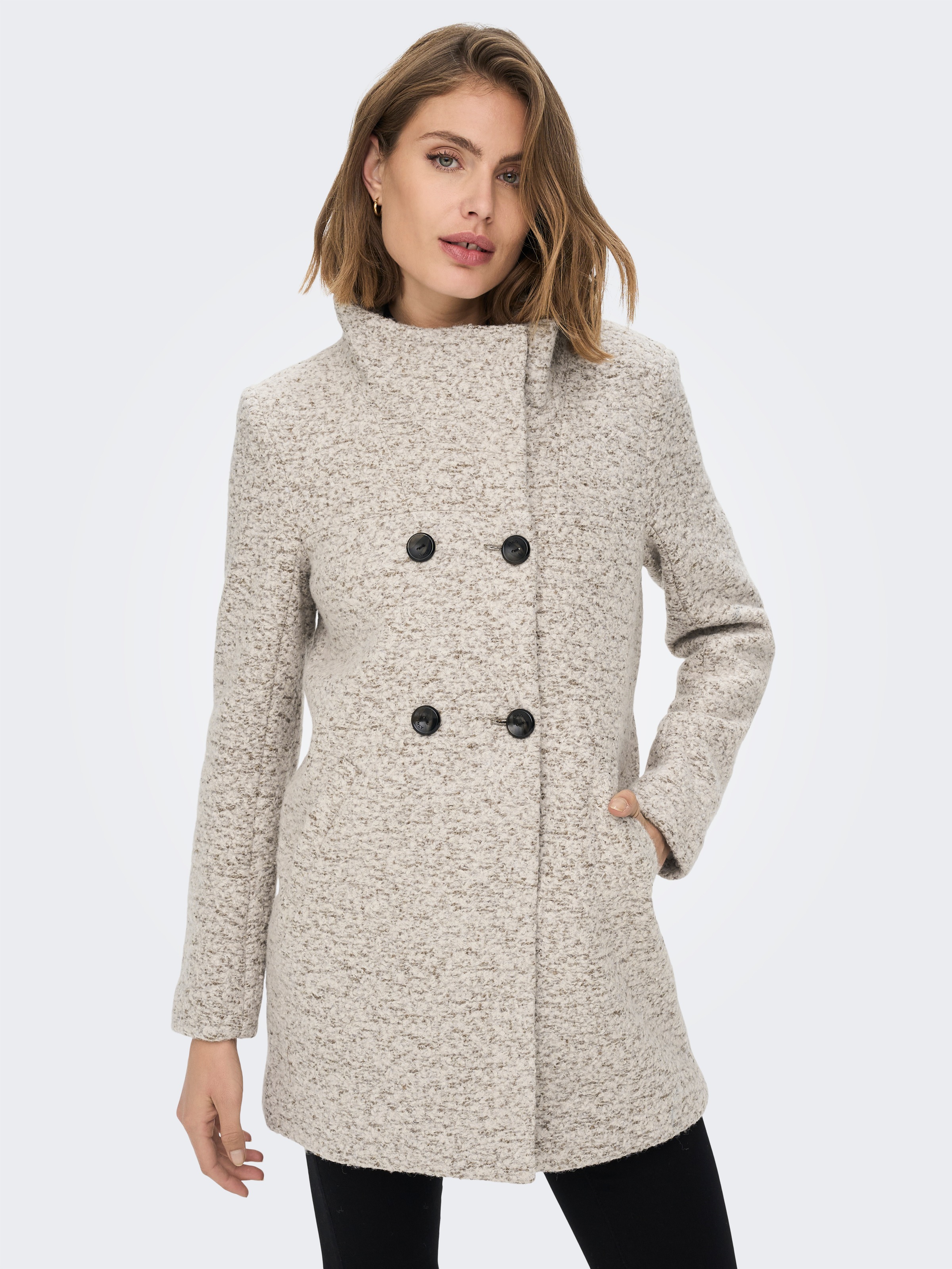 Image of ONLY Langjacke "ONLNEWSOPHIA WOOL COAT OTW CC" Materialmix