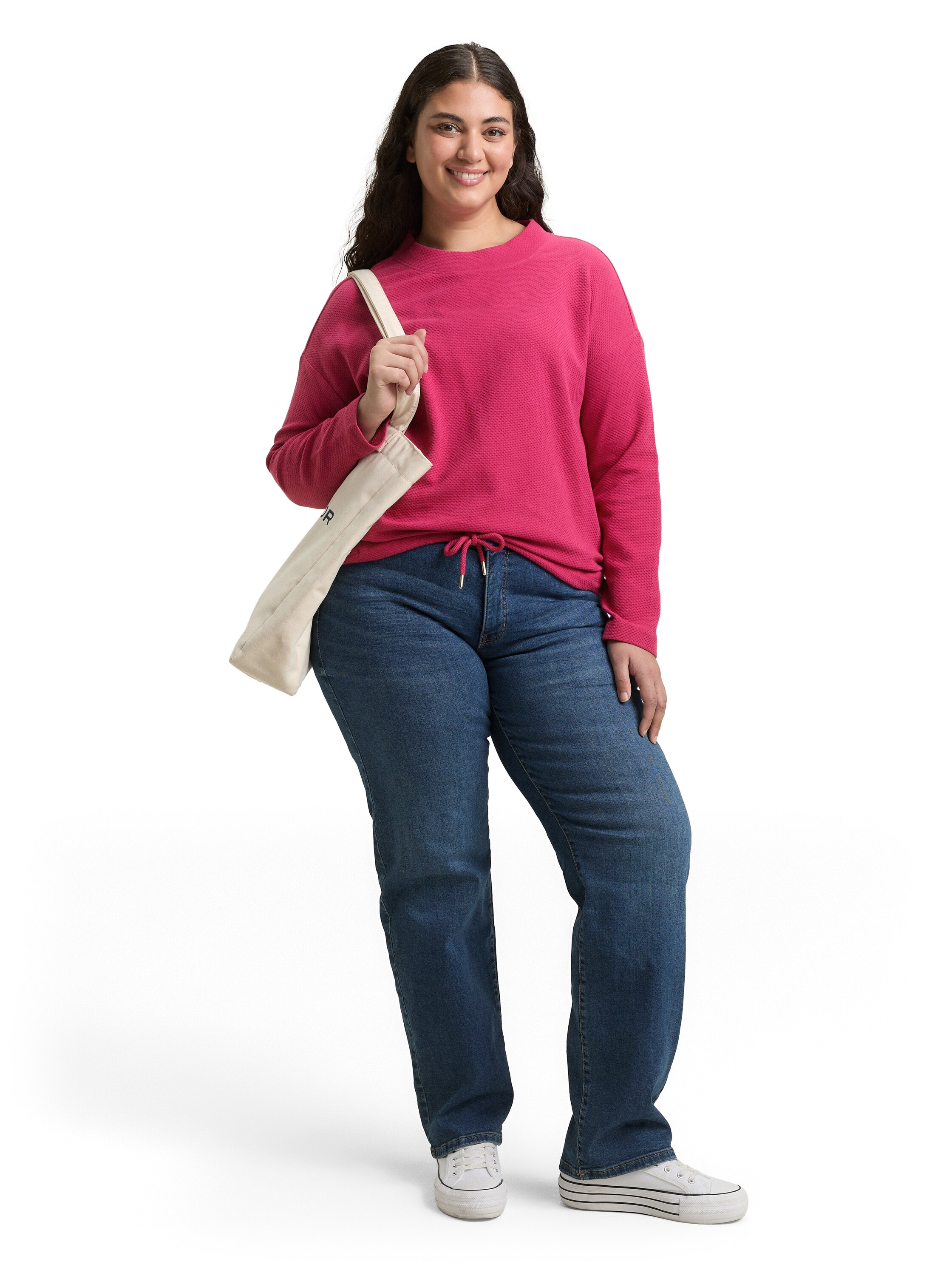 TOM TAILOR PLUS Sweatshirt , mit Kordelzug am Saum
