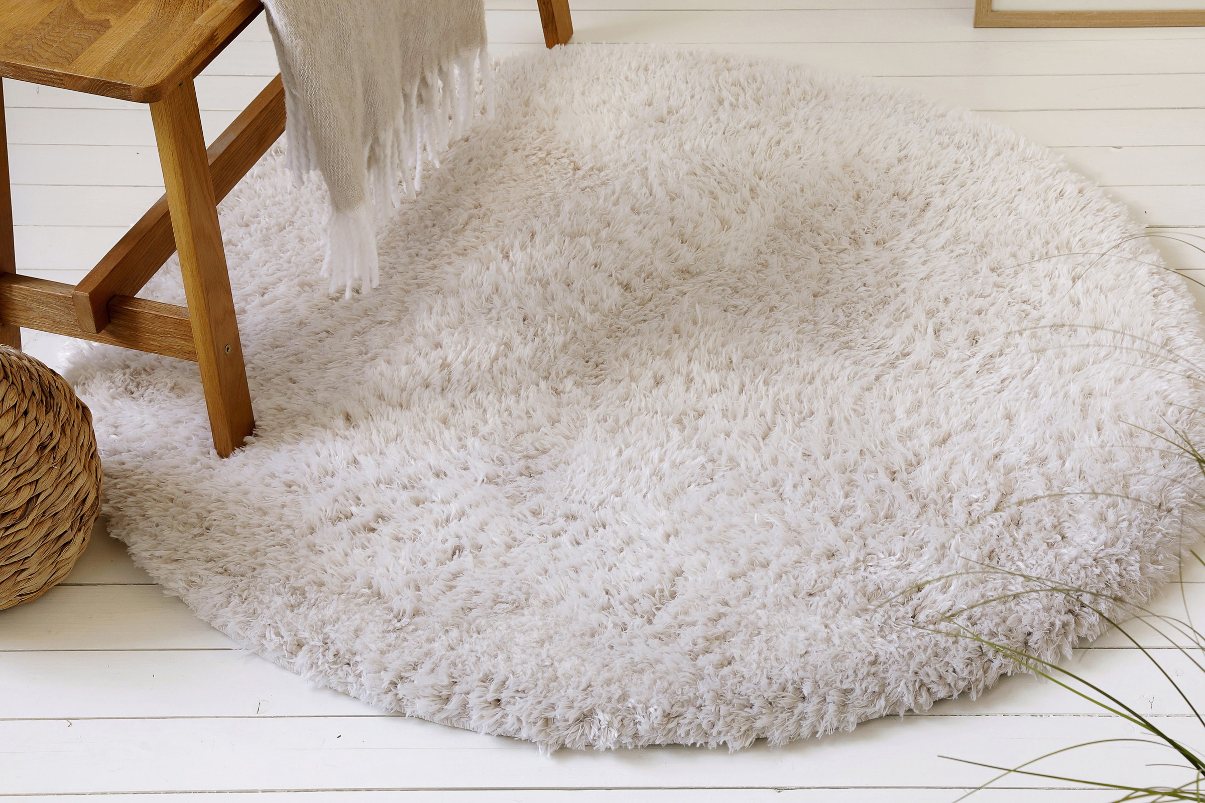 Image of GOODproduct Hochflor-Teppich "Josetta, auch als Läufer erhältlich" rund 50 mm Höhe Langflor, Shaggy, dichter weicher Hochflor, uni farben, Wohnzimmer