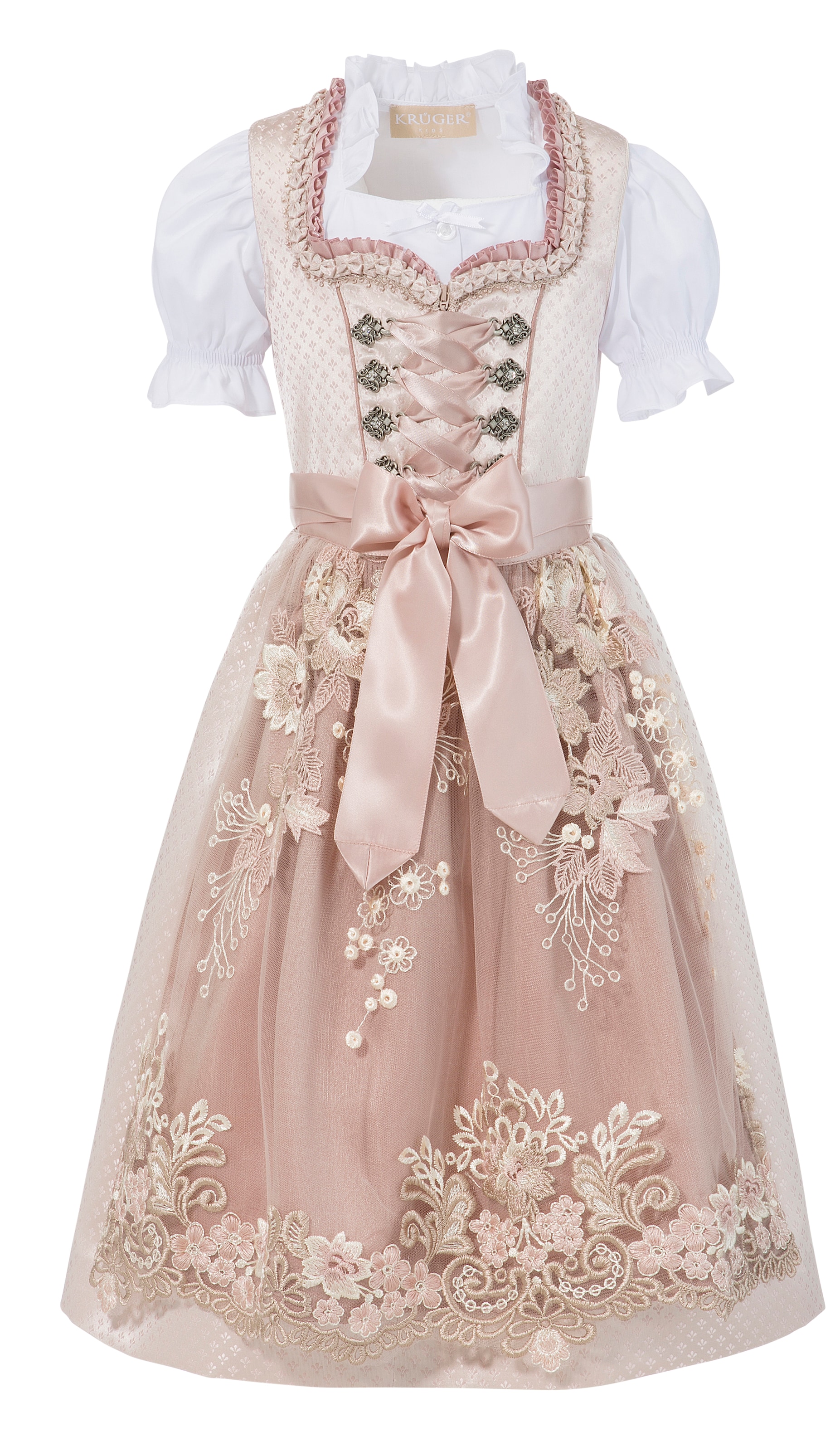 Dirndl 3tlg. Kinder in zart schimmerndern Optik