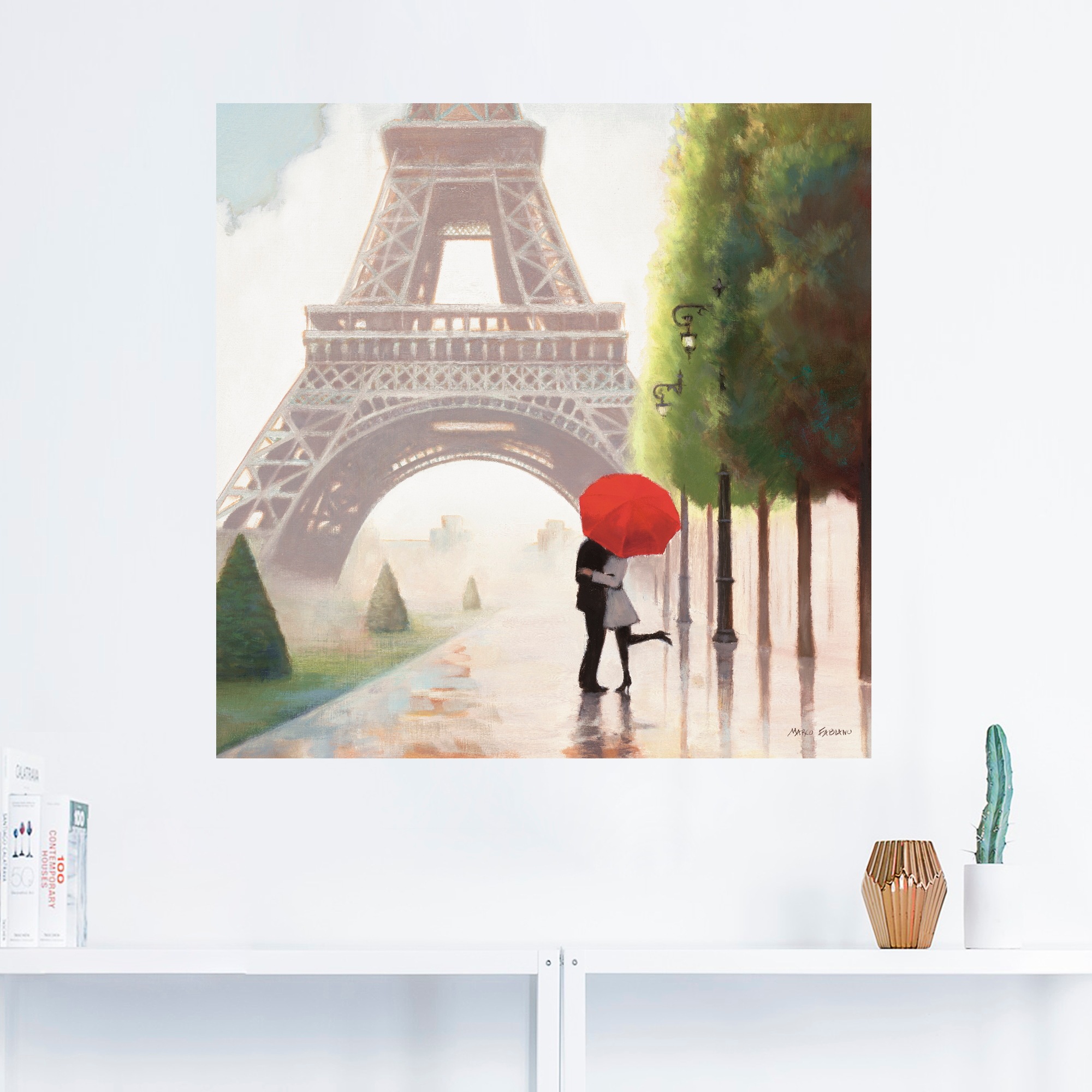 Artland Wandbild »Paris Romanze II«, Gebäude, (1 St.), als Leinwandbild, Poster, Wandaufkleber in verschied. Grössen