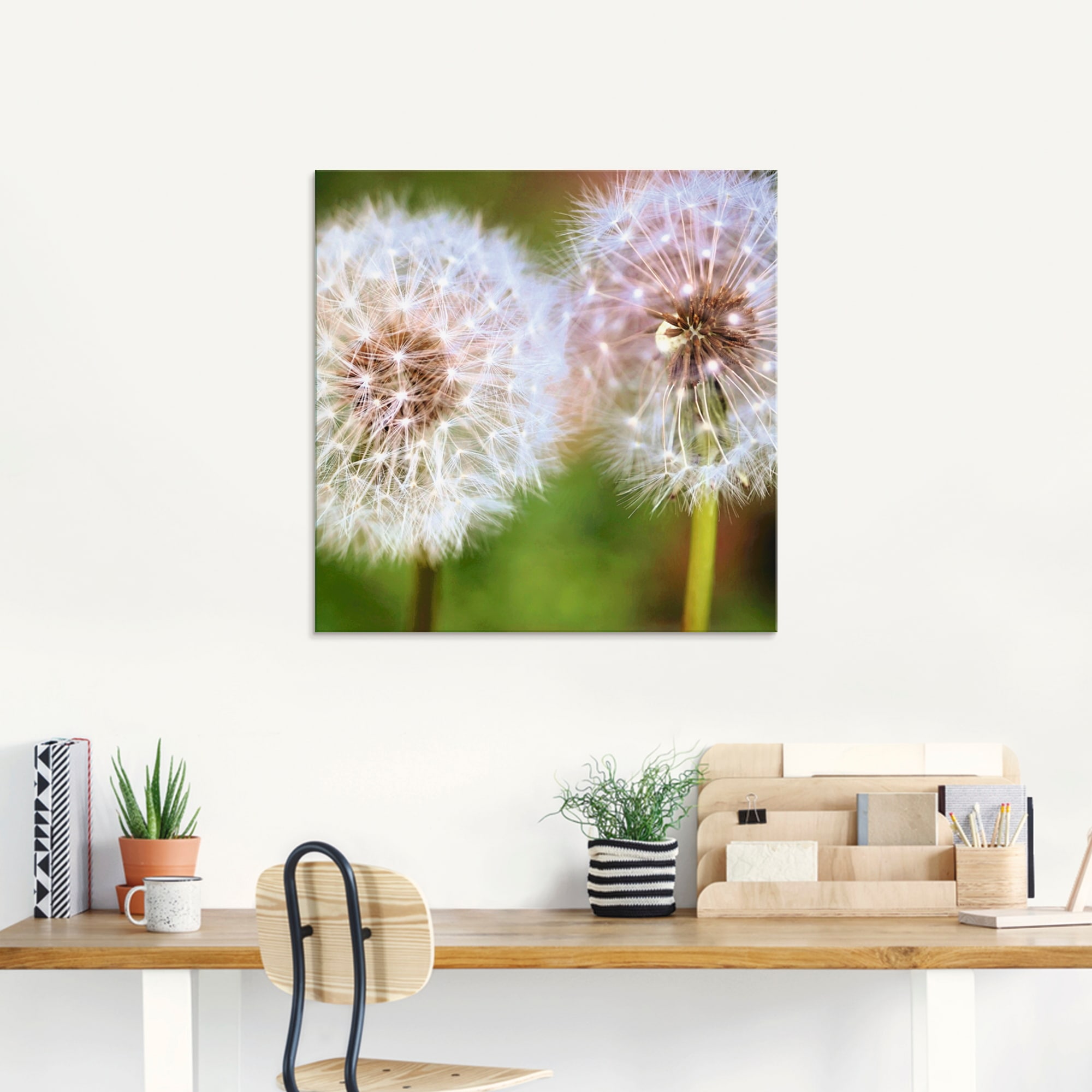Artland Glasbild »Pusteblume Zweisamkeit«, Blumen, (1 St.), in verschiedenen Grössen