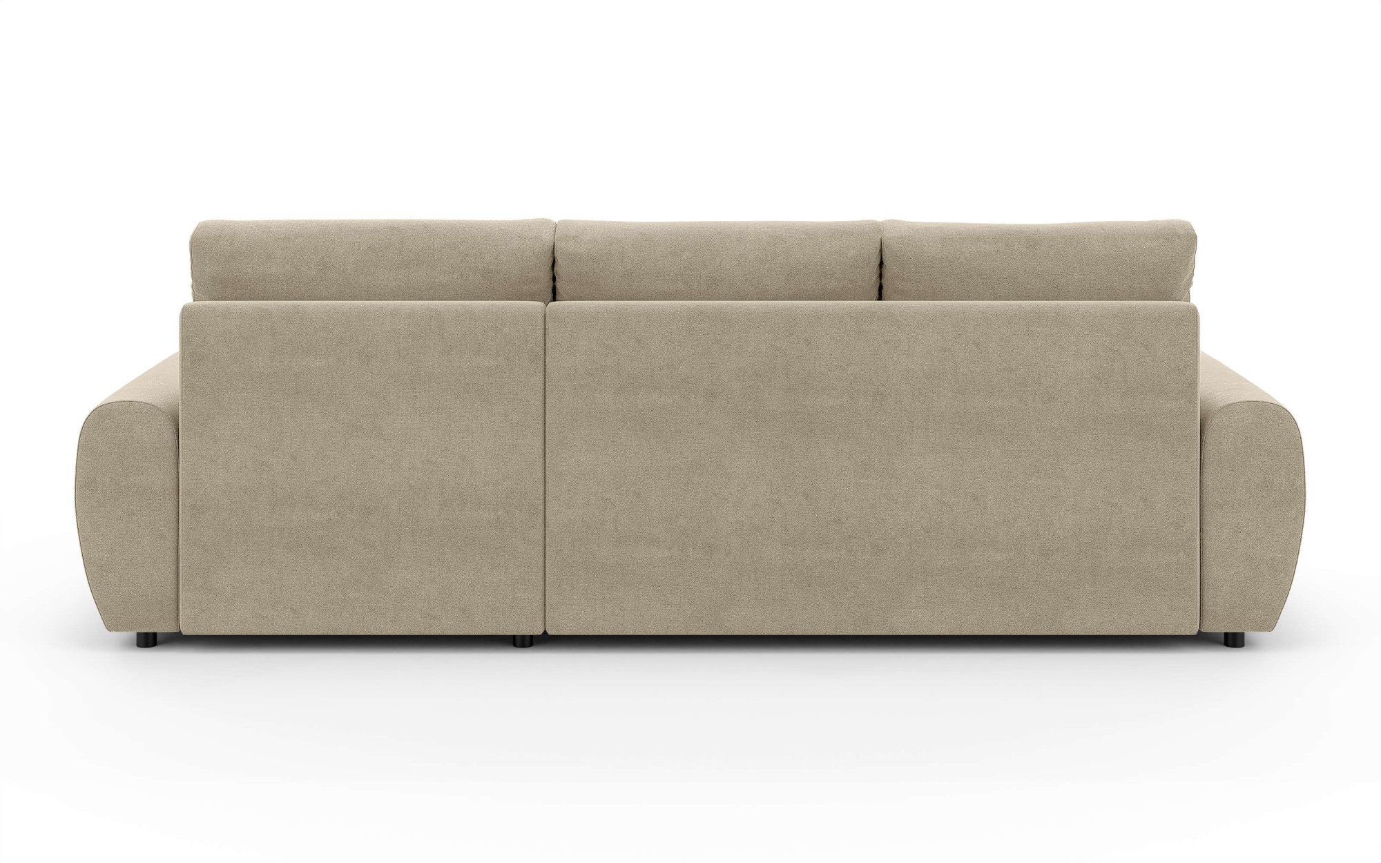 INOSIGN Ecksofa »HAVERHILL Schlafsofa mit Bettkasten, Masse B/H/T: 237/89/166 cm«, L-Form mit Recamiere links oder rechts bestellbar, Wellenunterfederung