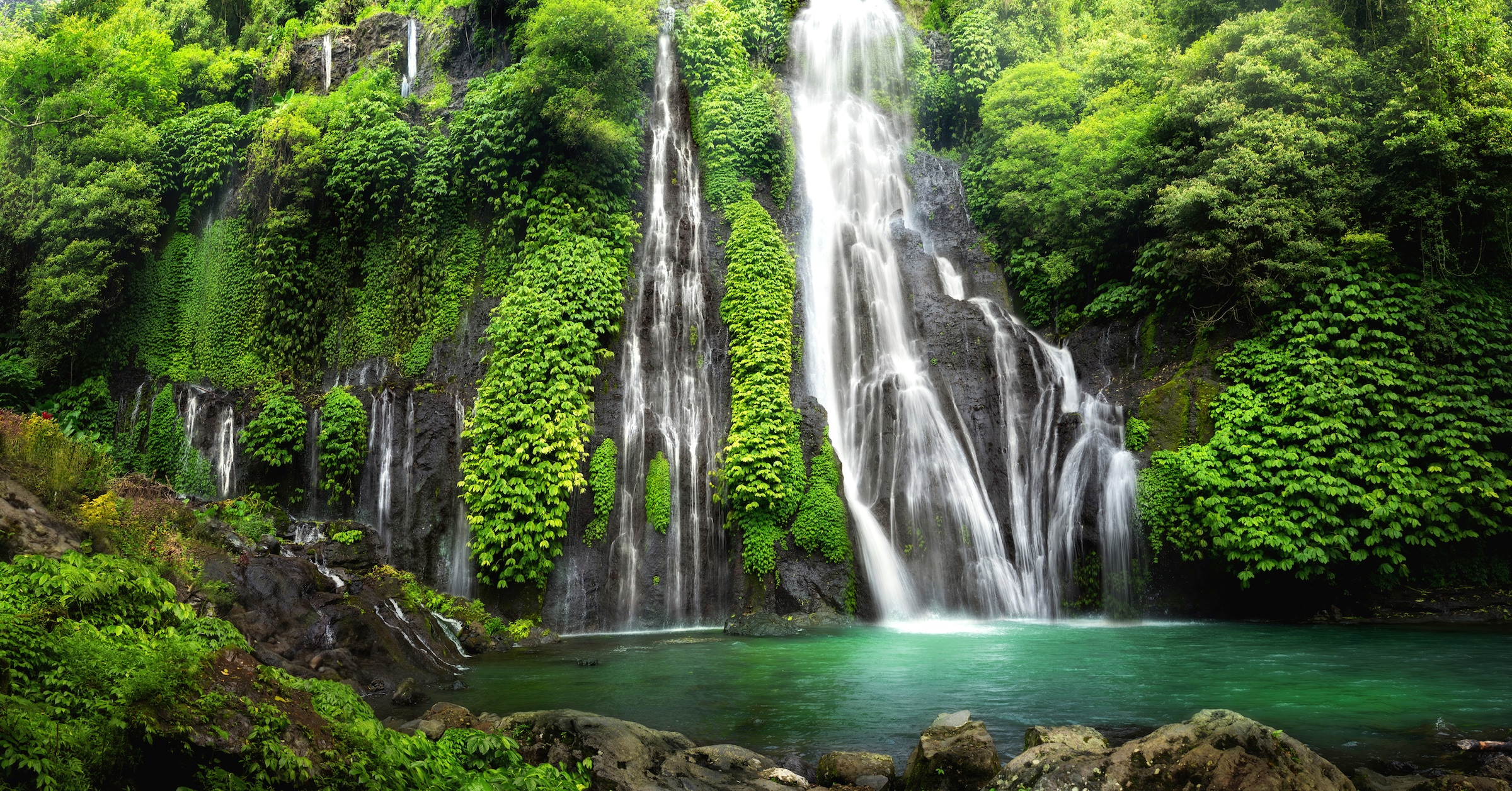 Image of Papermoon Fototapete "LAGUNE IM URWALD MIT WASSERFALL"